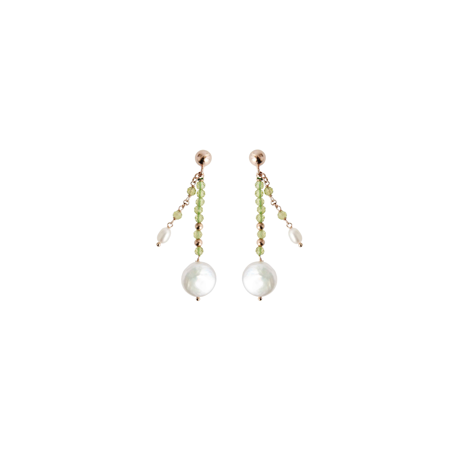 Young Summer | Orecchini in argento con perle e pietre