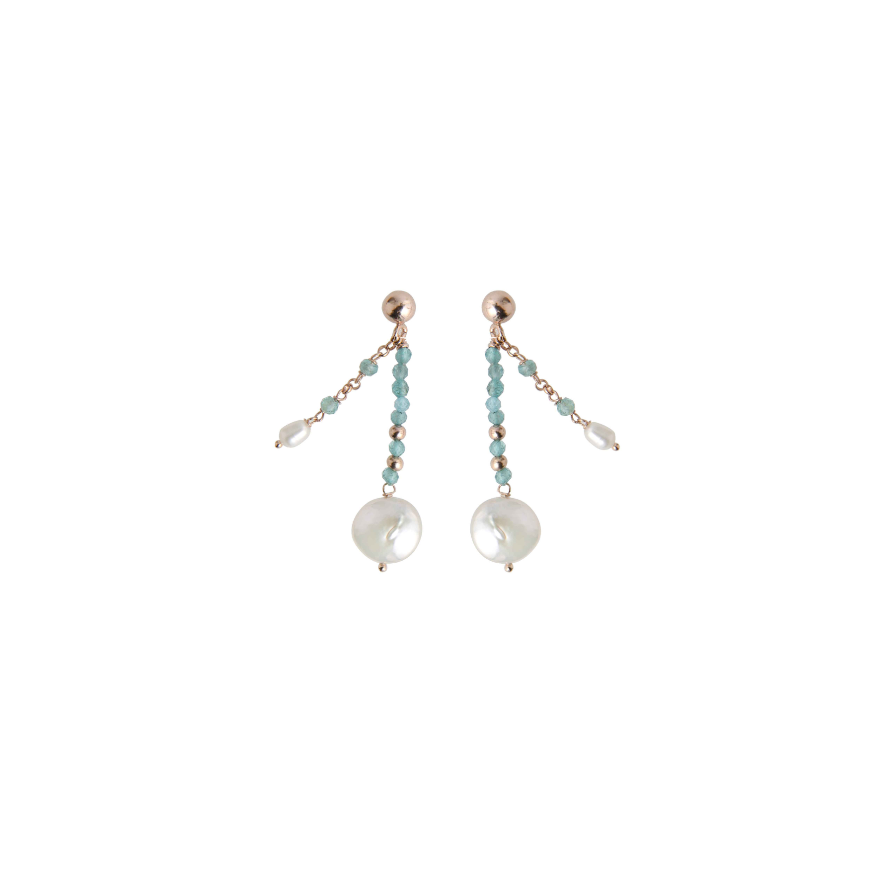 Young Summer | Orecchini in argento con perle e pietre