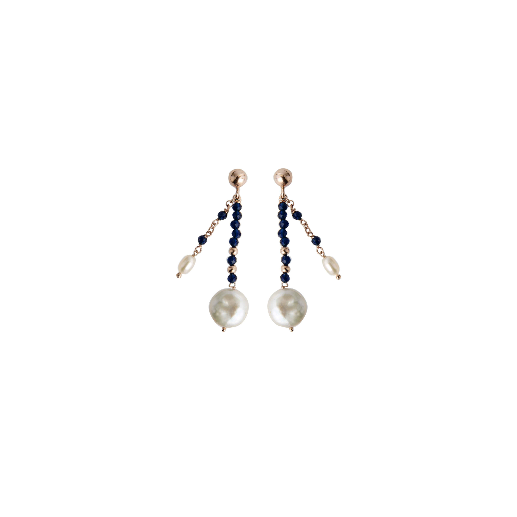 Young Summer | Orecchini in argento con perle e pietre