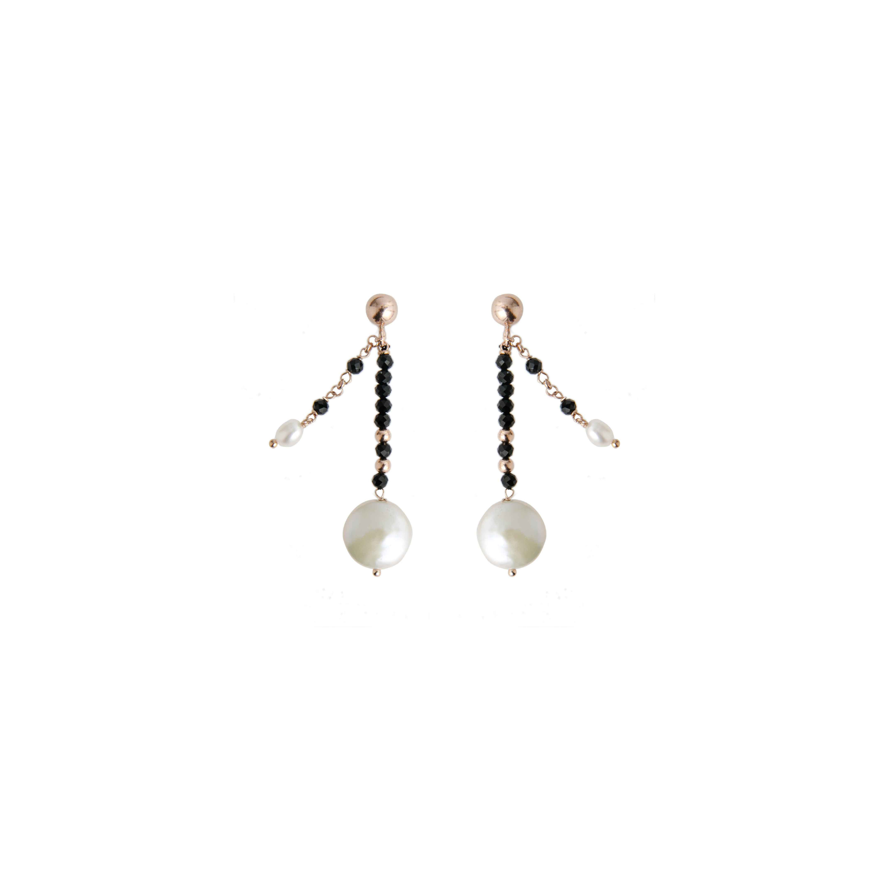 Young Summer | Orecchini in argento con perle e pietre