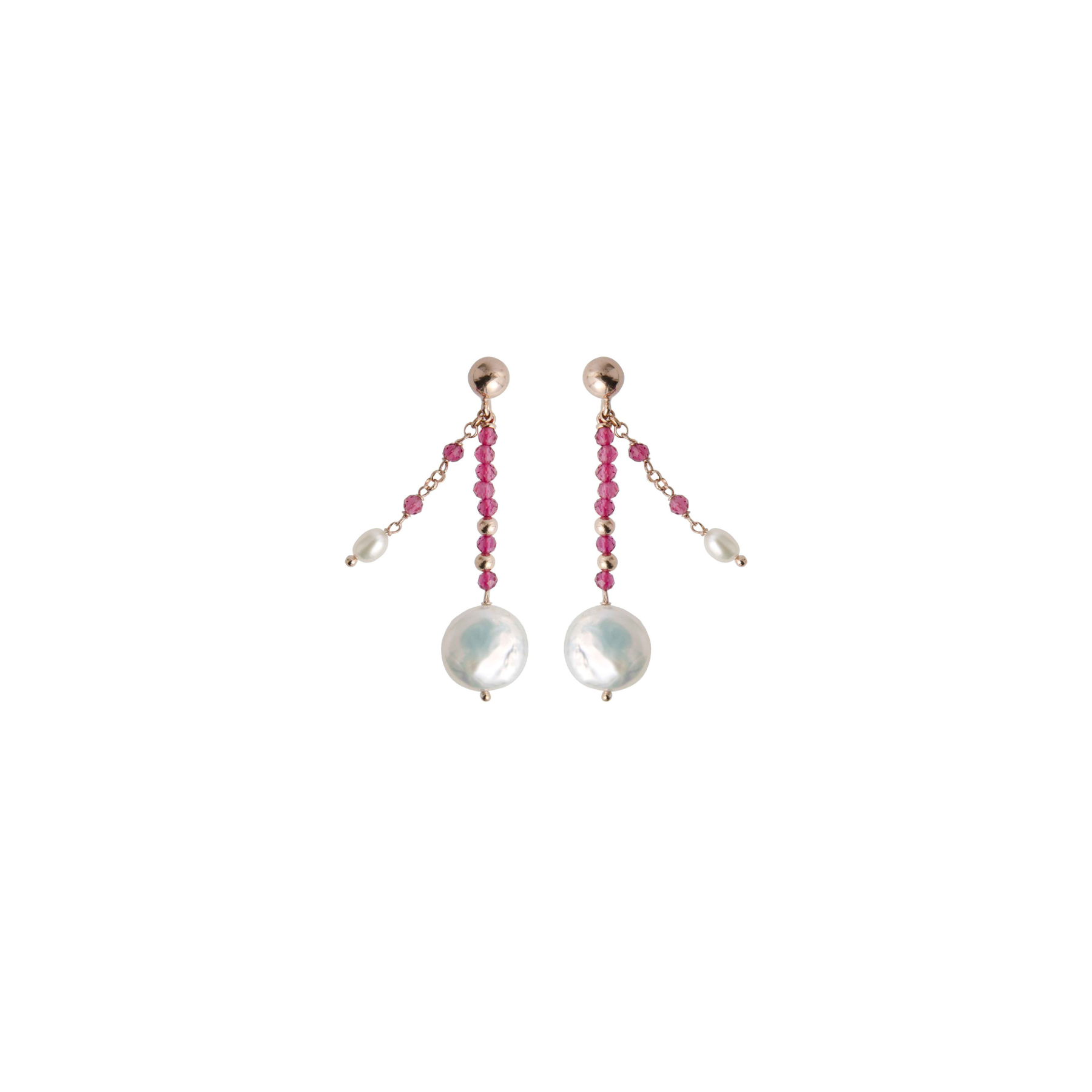 Young Summer | Orecchini in argento con perle e pietre