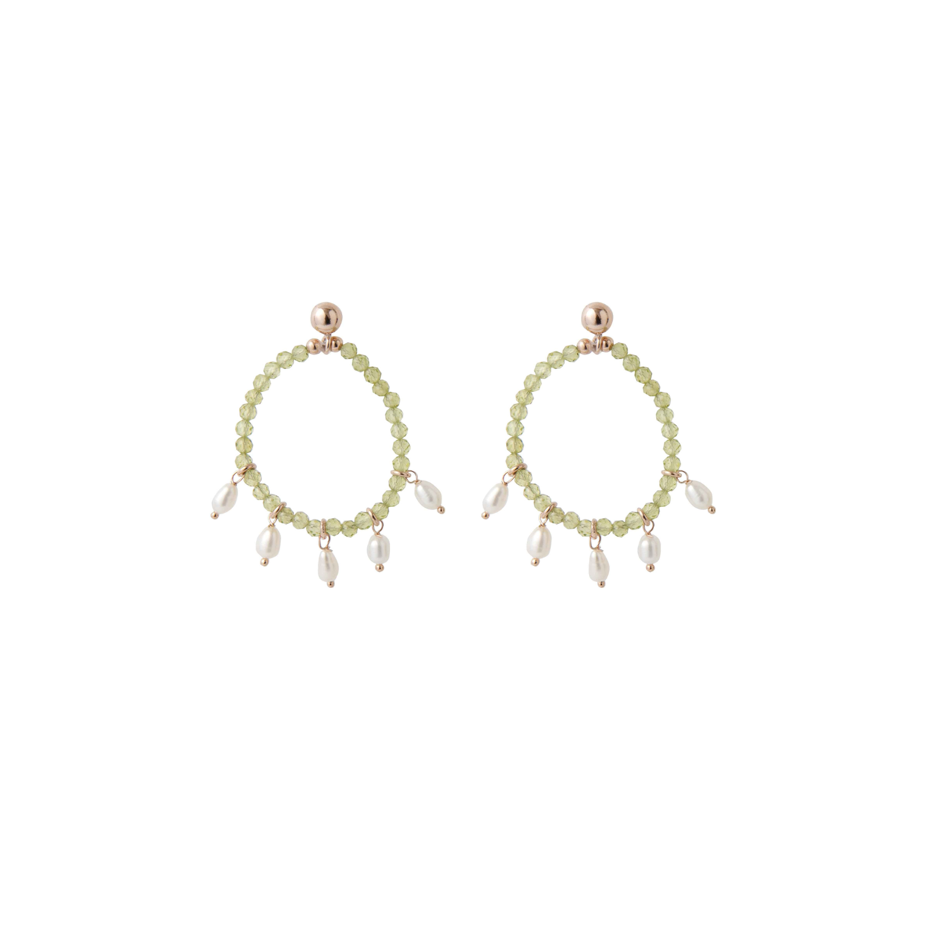 Young Summer | Orecchini in argento con perle e pietre