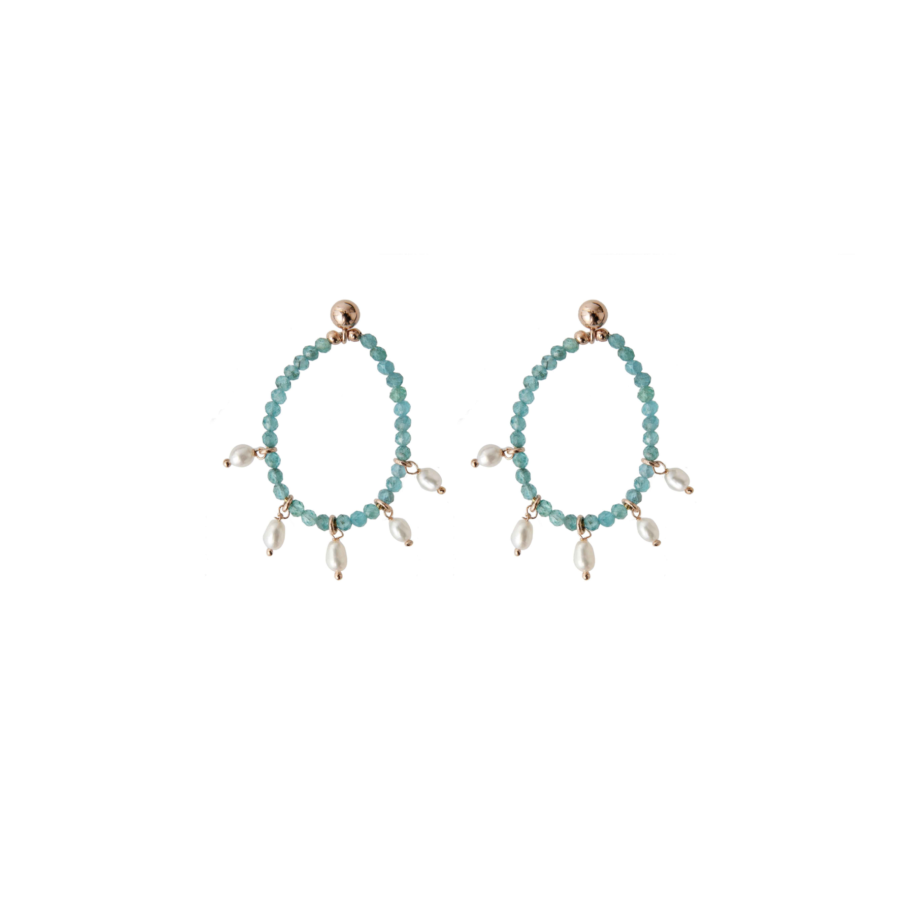 Young Summer | Orecchini in argento con perle e pietre