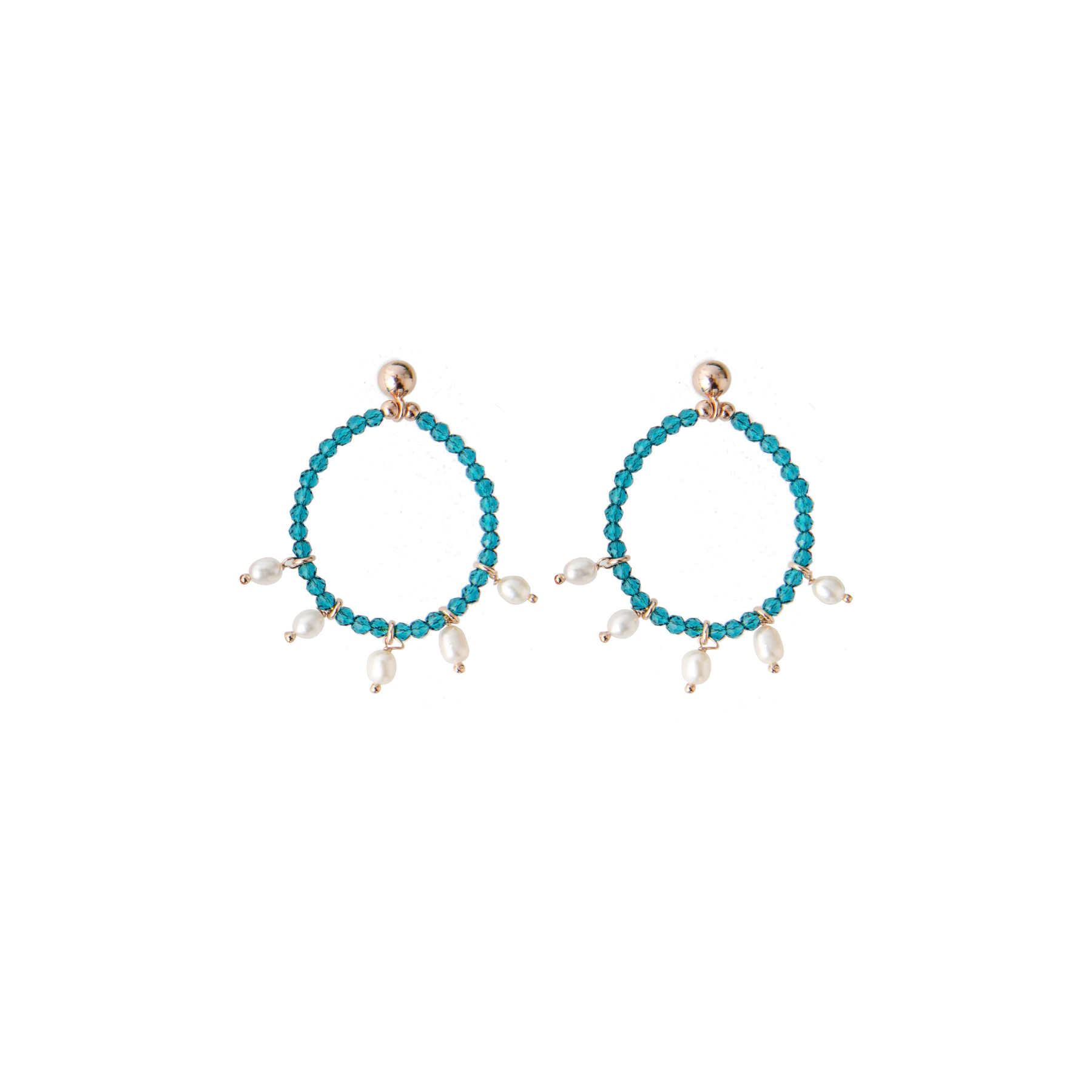 Young Summer | Orecchini in argento con perle e pietre
