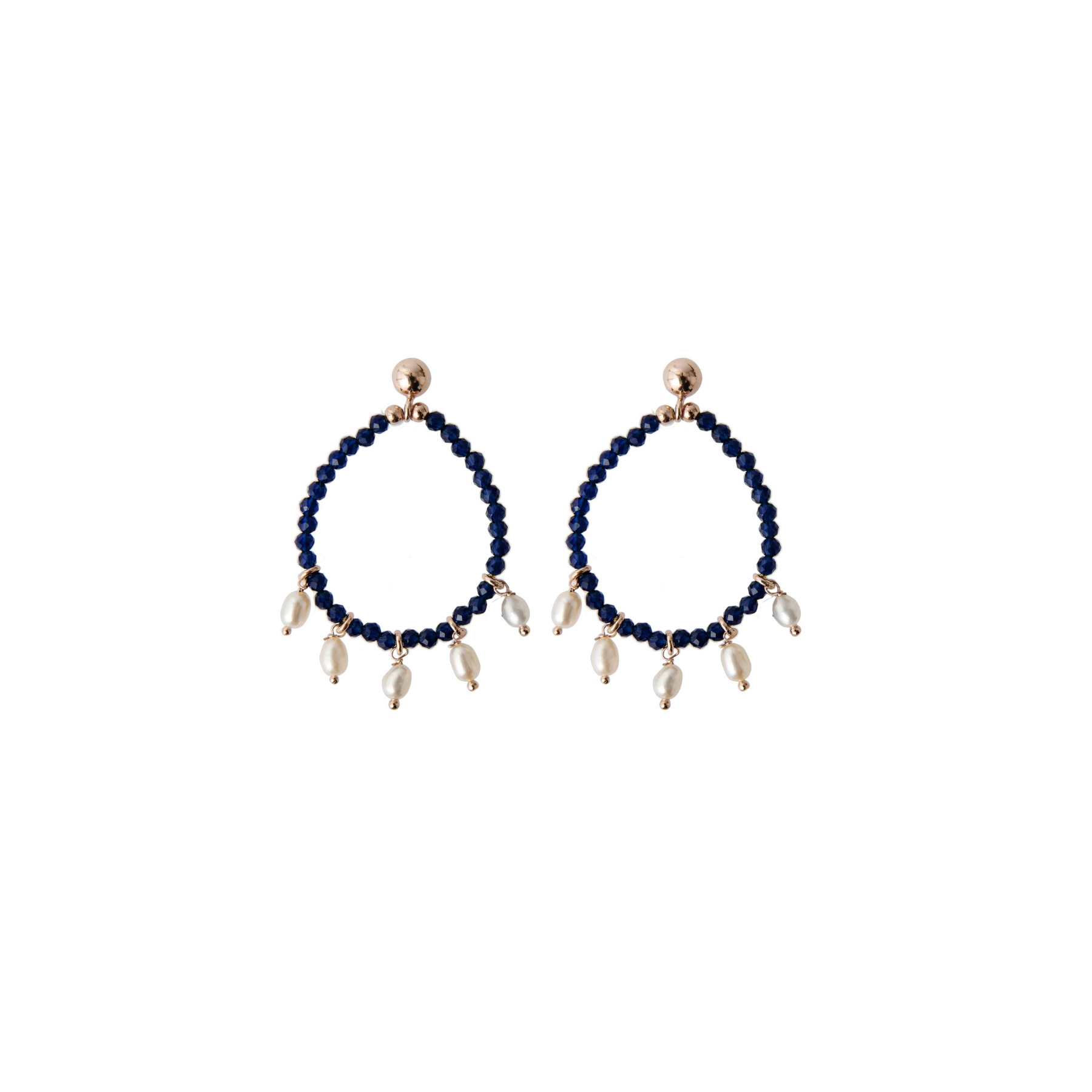Young Summer | Orecchini in argento con perle e pietre