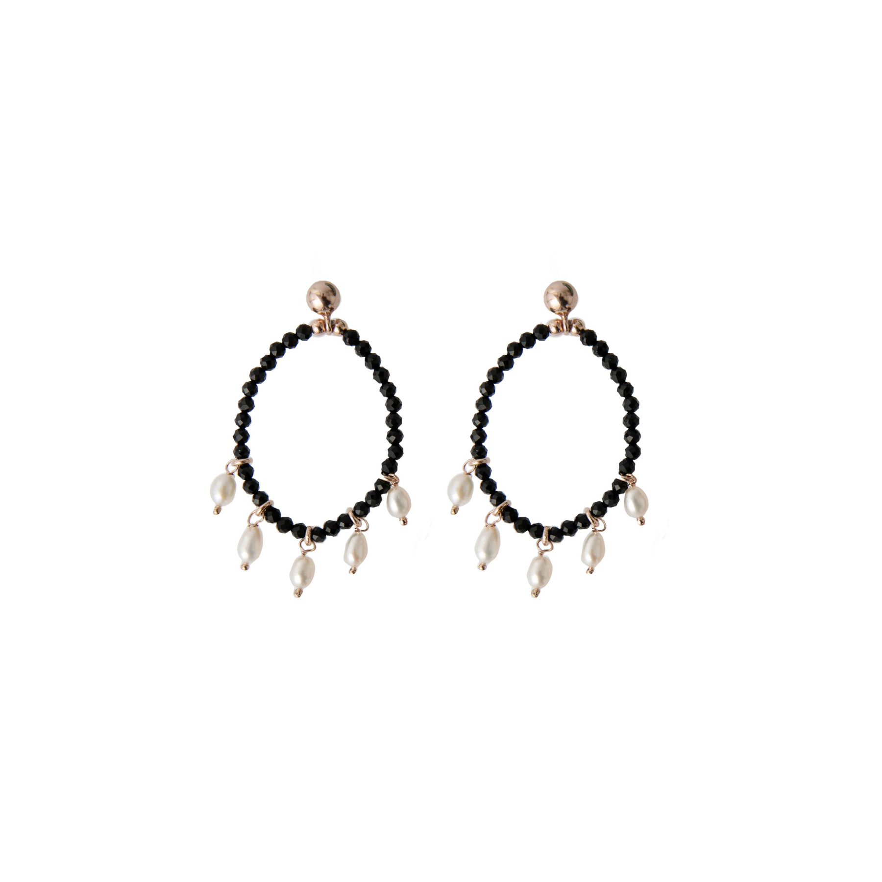 Young Summer | Orecchini in argento con perle e pietre