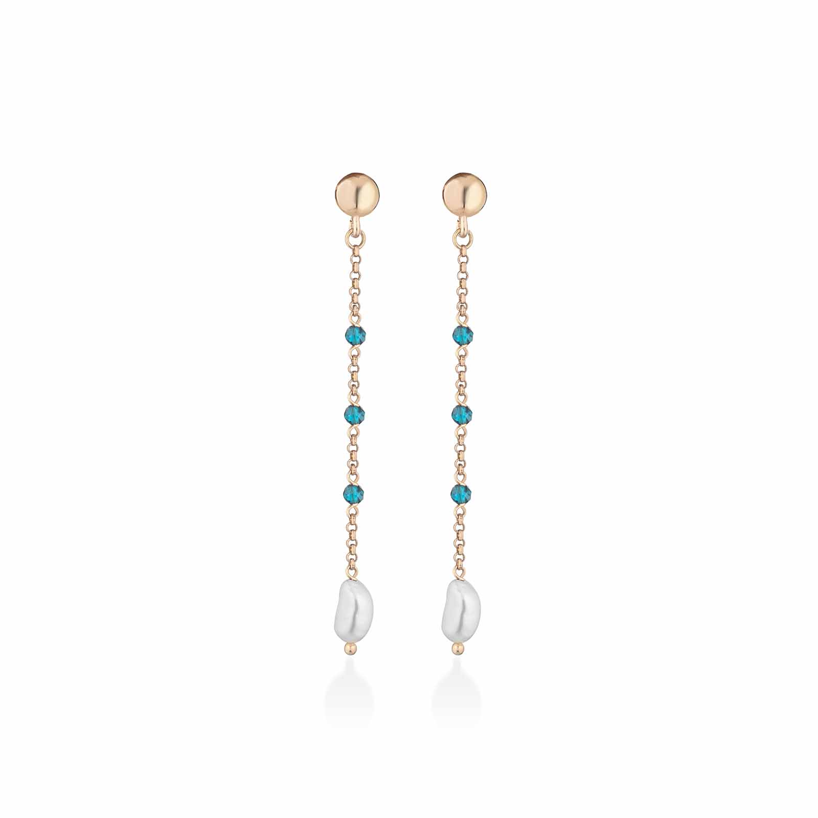 Young Summer | Orecchini in argento con perle e pietre