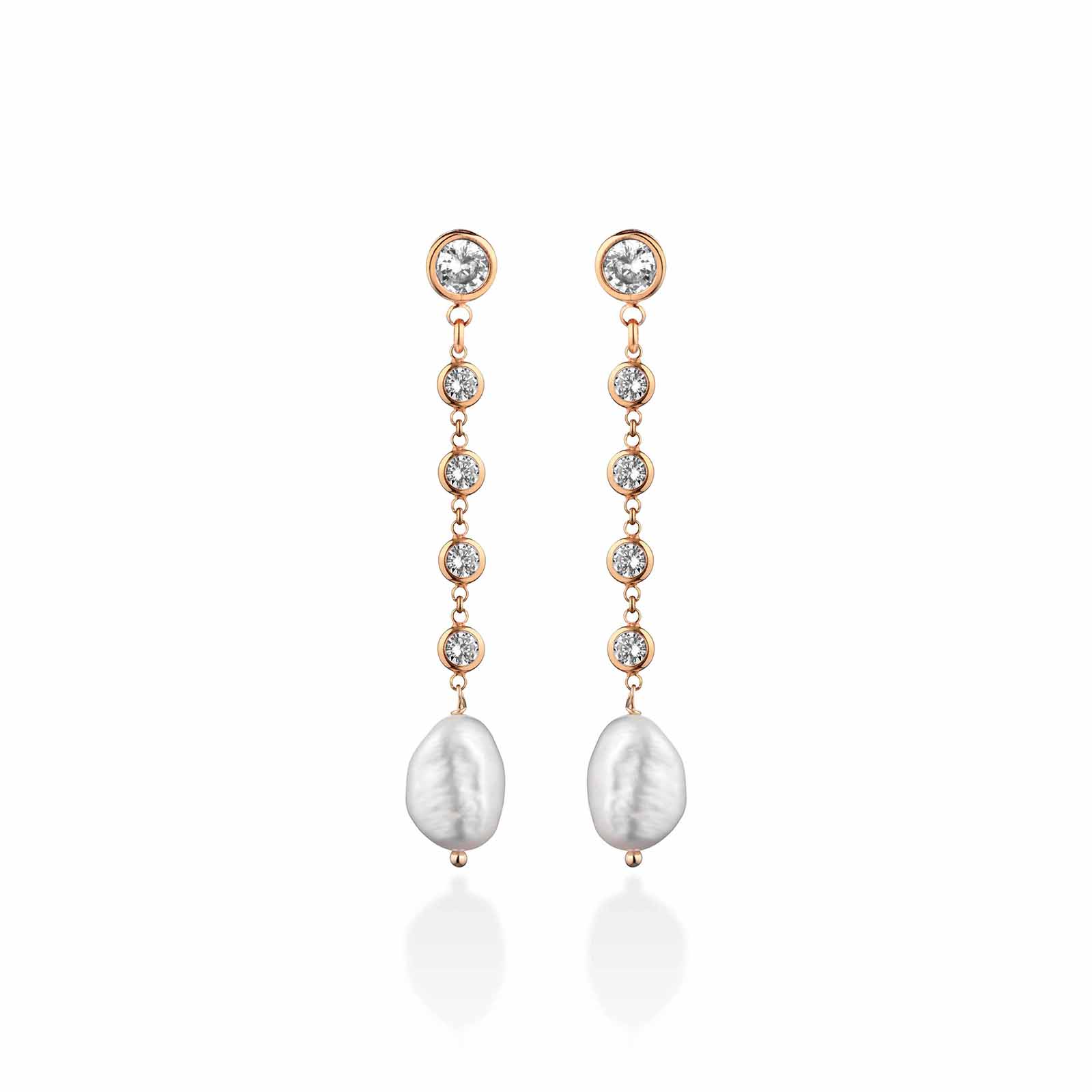 Cristelle | Orecchini in argento con perle e zirconi