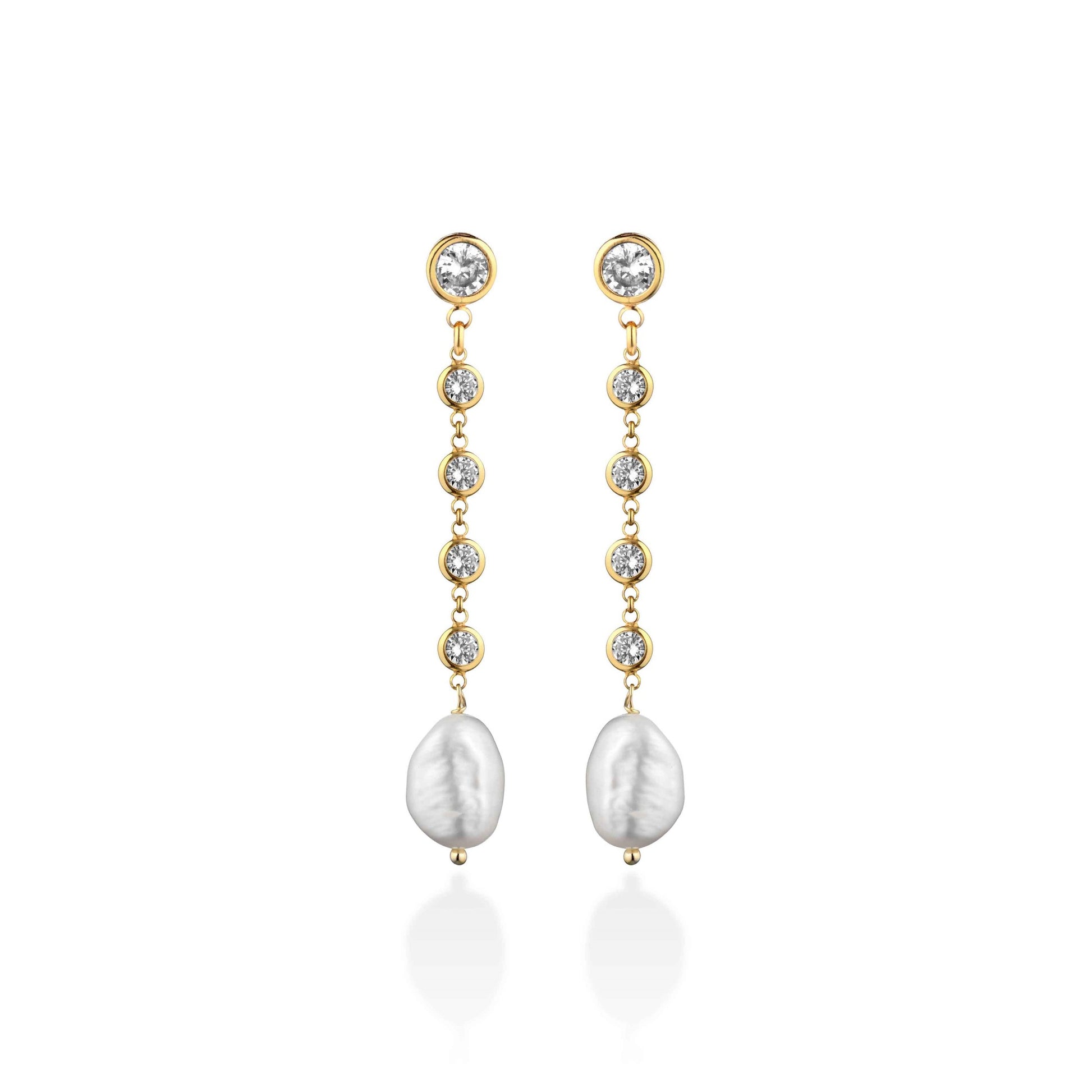 Cristelle | Orecchini in argento con perle e zirconi