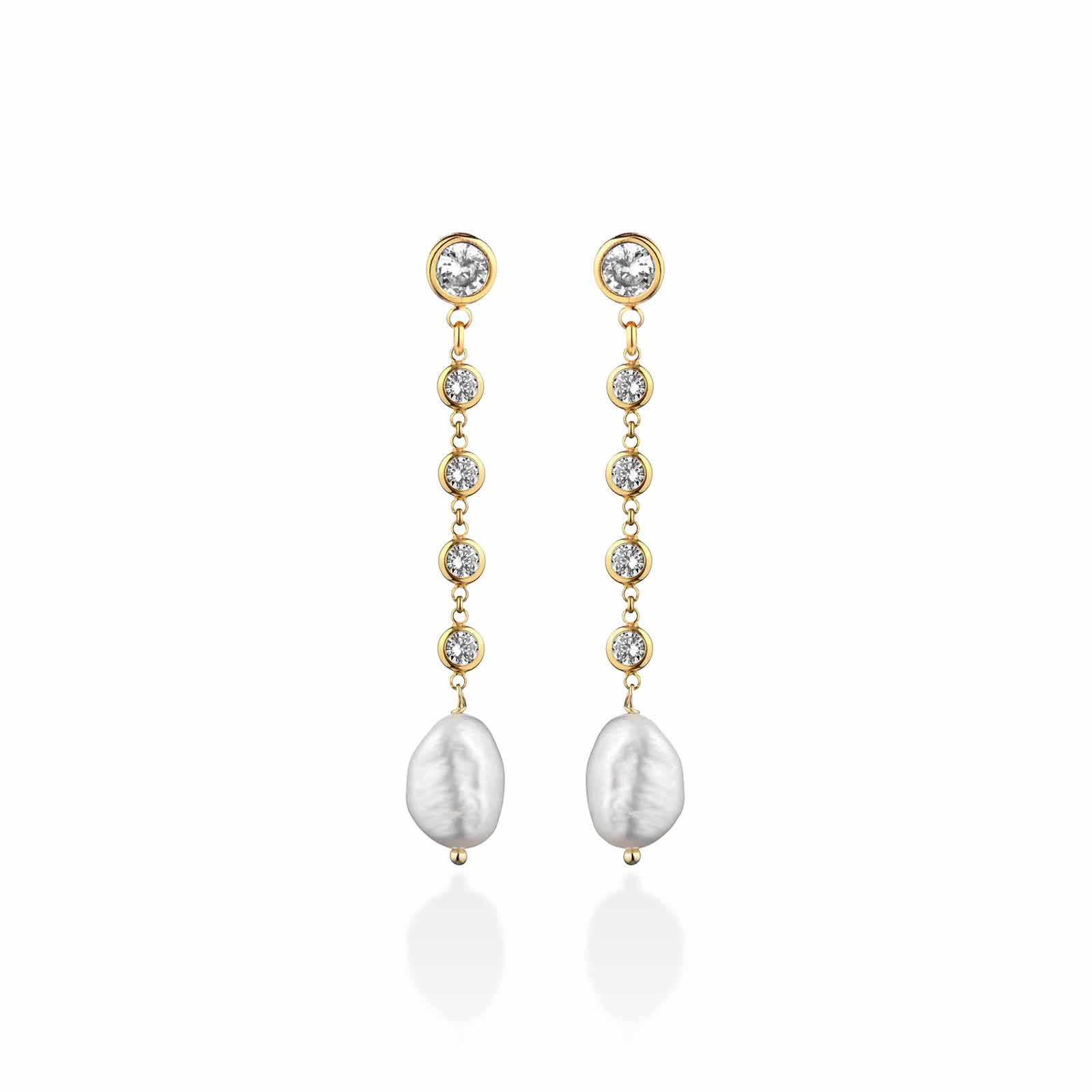 Cristelle | Orecchini in argento con perle e zirconi