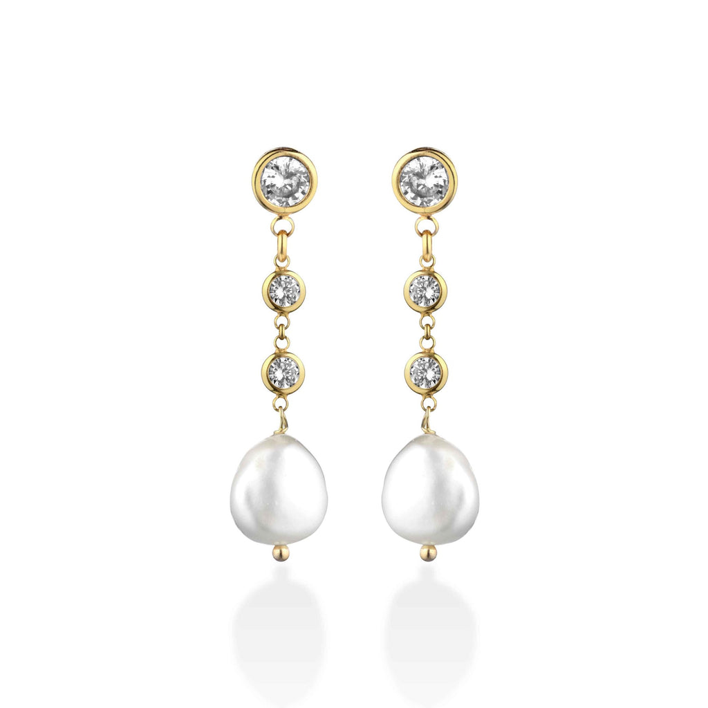 Cristelle | Orecchini in argento, perle e zirconi