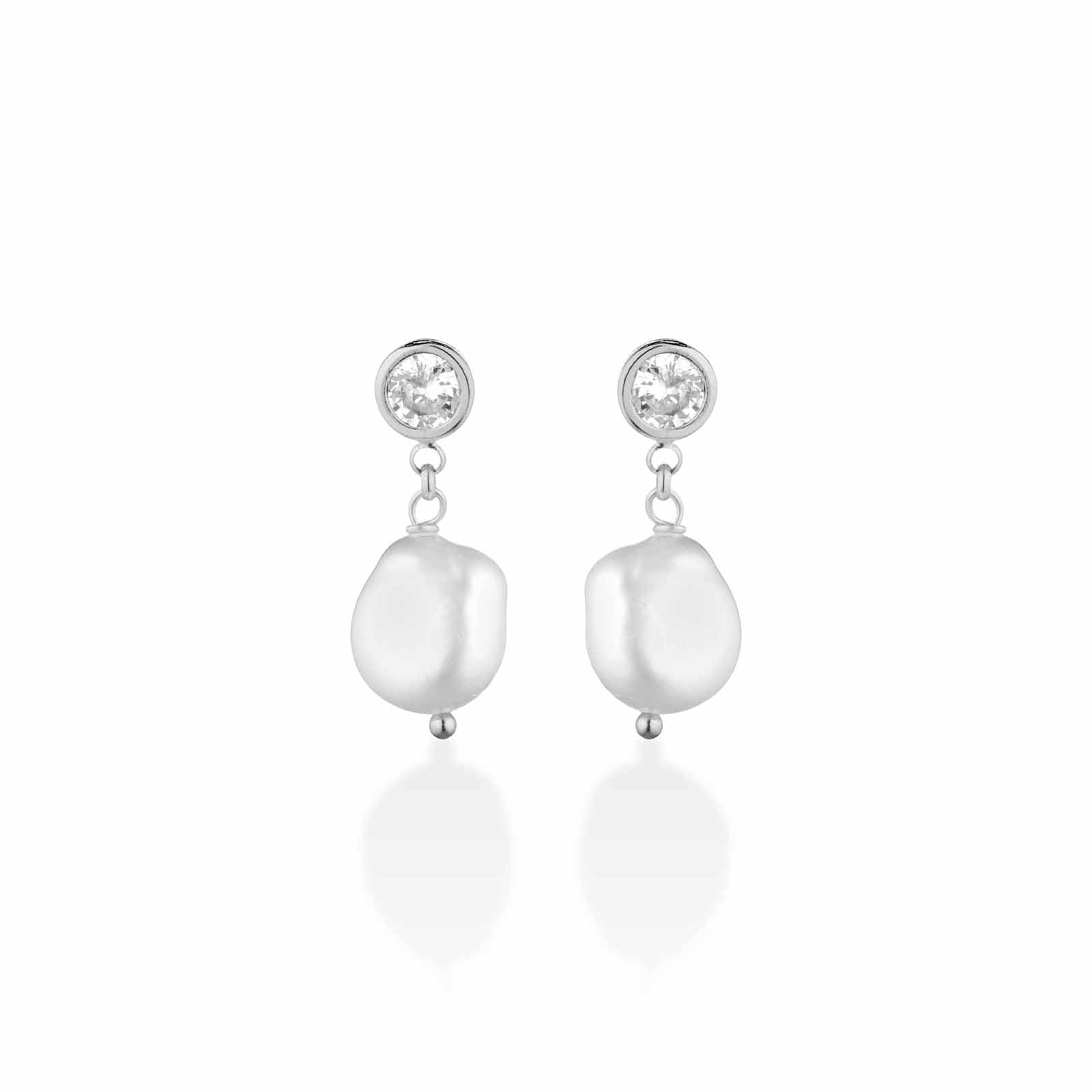 Cristelle | Silver and Pearl Earrings