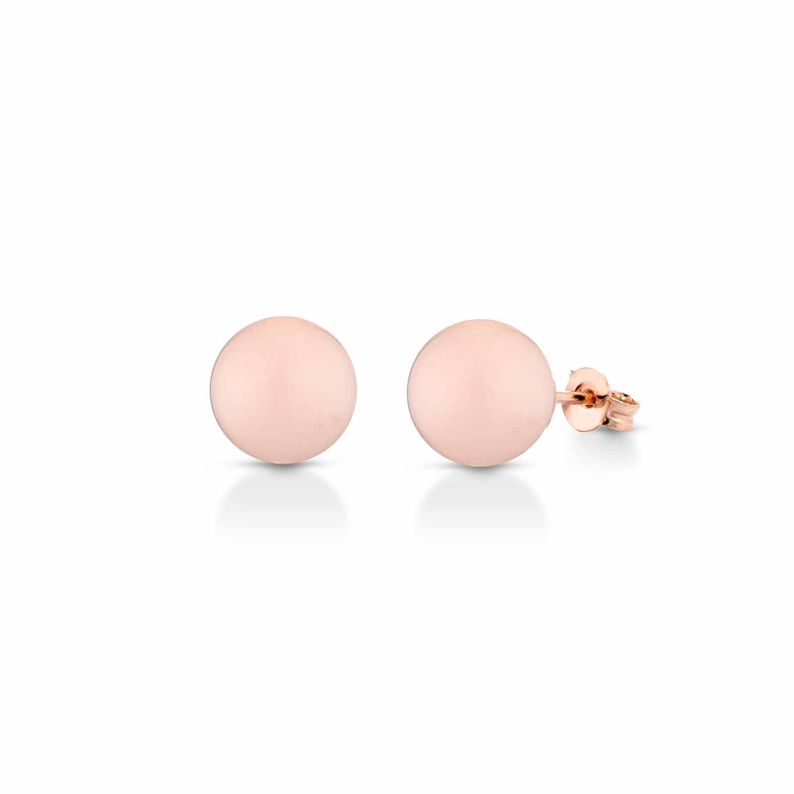 Orecchino con pasta di corallo rosa ed argento rosa