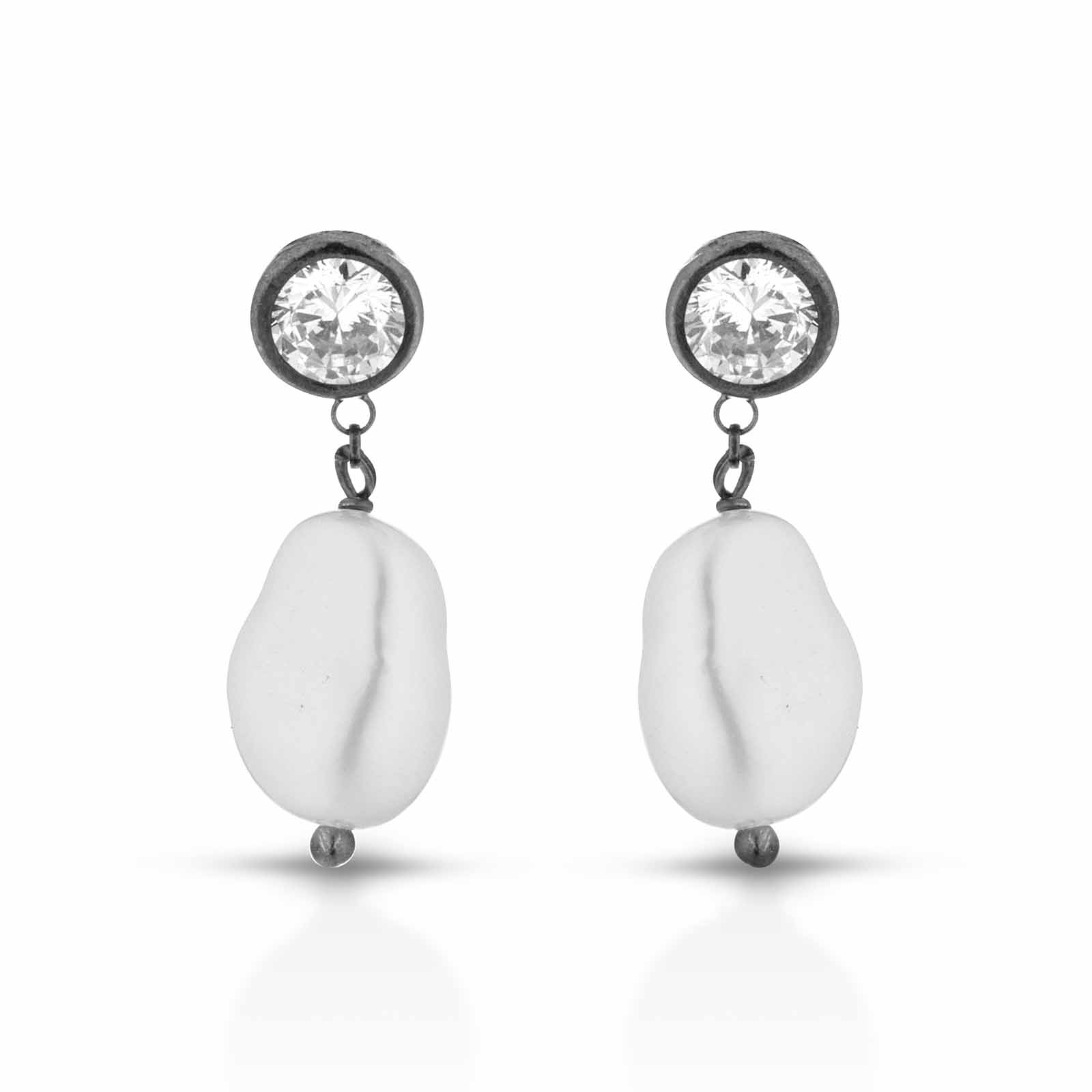 Cristelle | Orecchini con perle, argento e zirconi