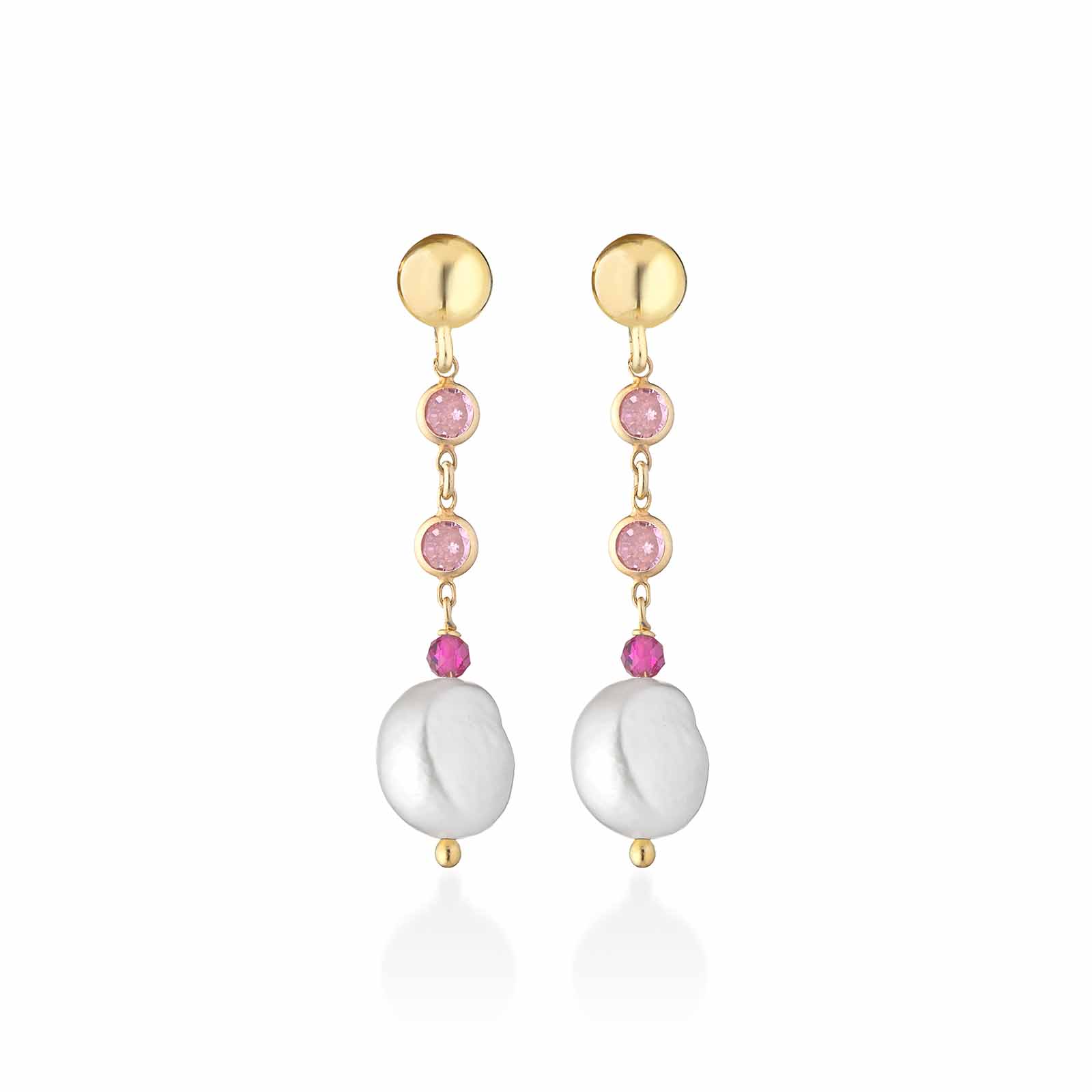 Cristelle Summer | Silver earrings with pearls and stones