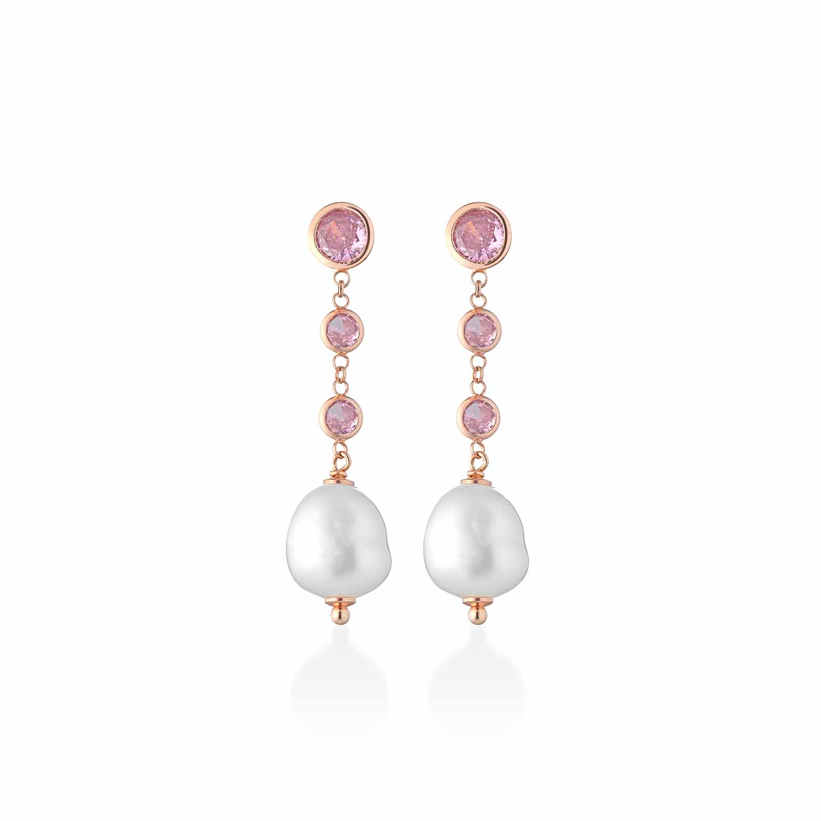 Cristelle Summer | Orecchini in argento, zirconi e perle