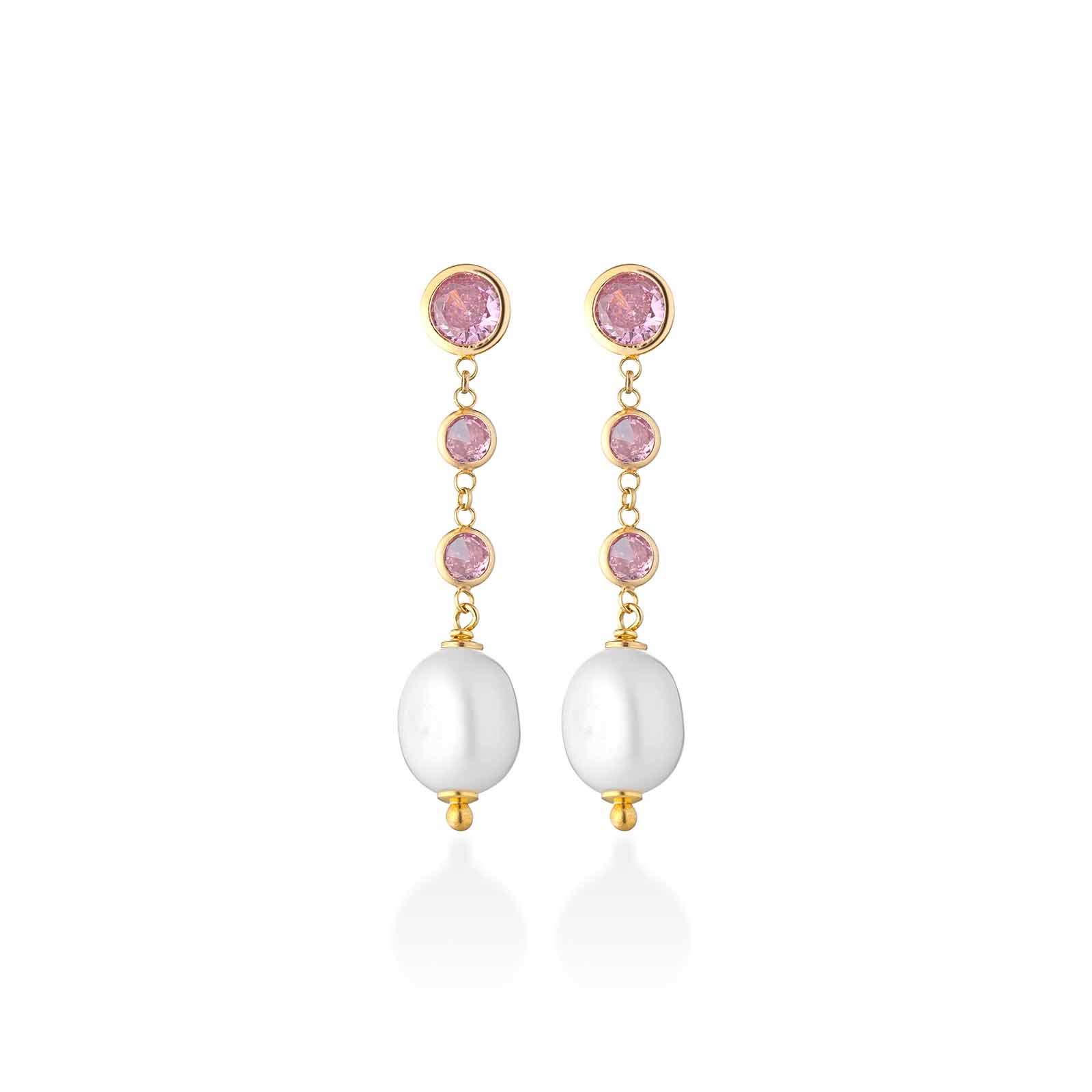 Cristelle Summer | Orecchini in argento con perle e zirconi