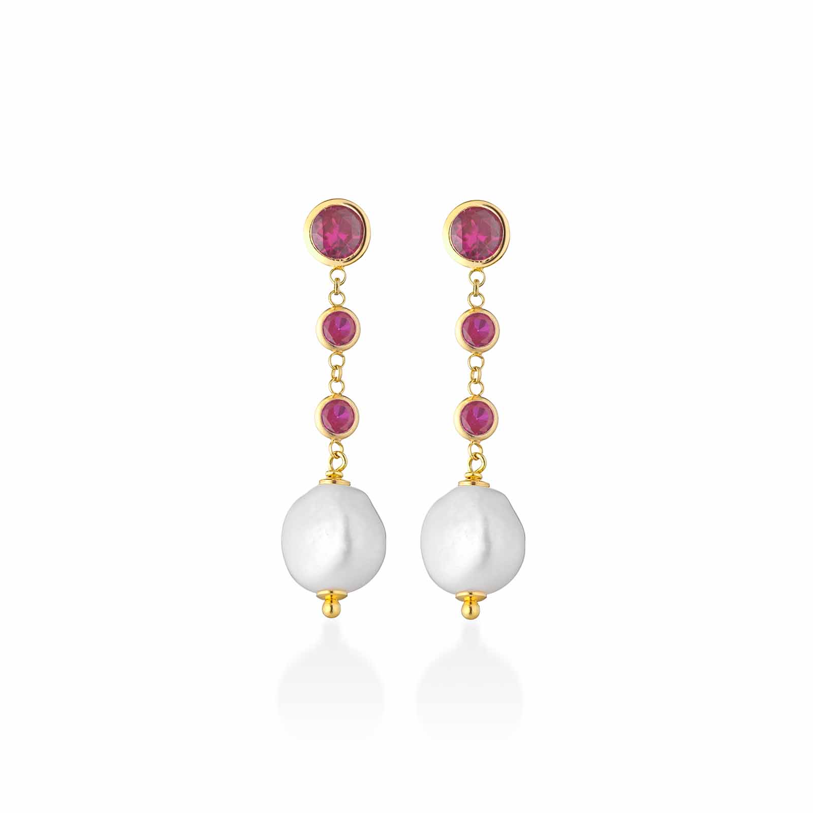 Cristelle Summer | Orecchini in argento con perle e zirconi