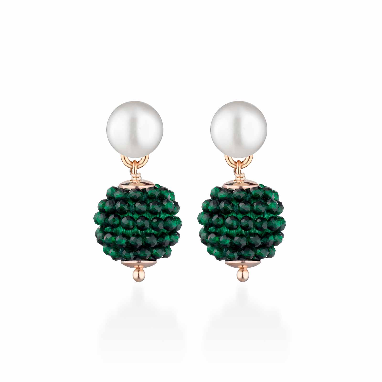 Sophie | Orecchini con perle, argento e spinello