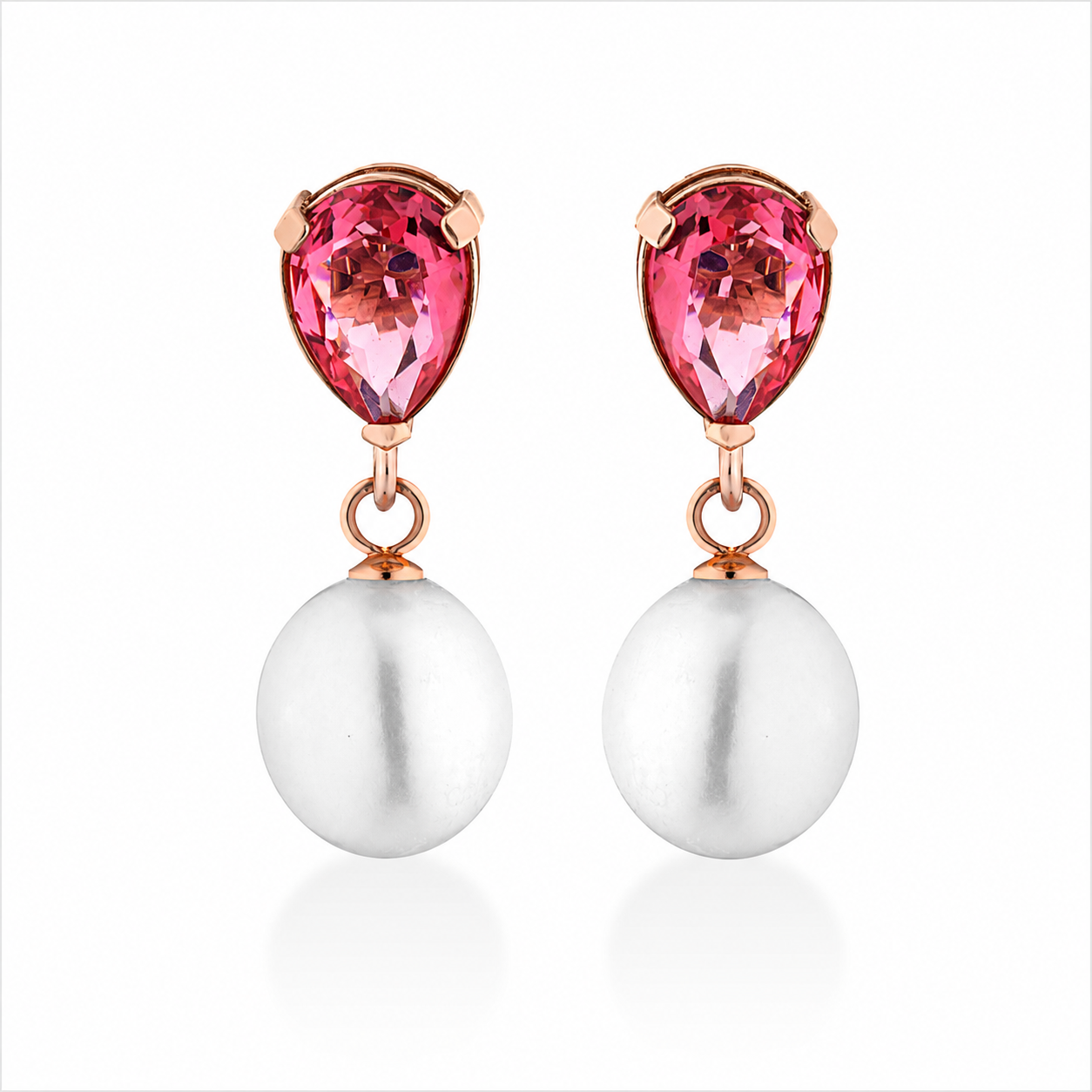 Crystals | Pearl, Silver, and Crystal Earrings