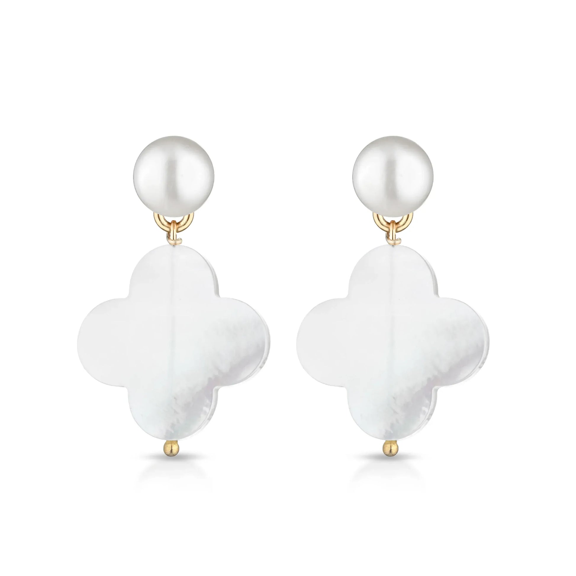 Sidney | earrings in silver, pearls and Australian mother of pearl