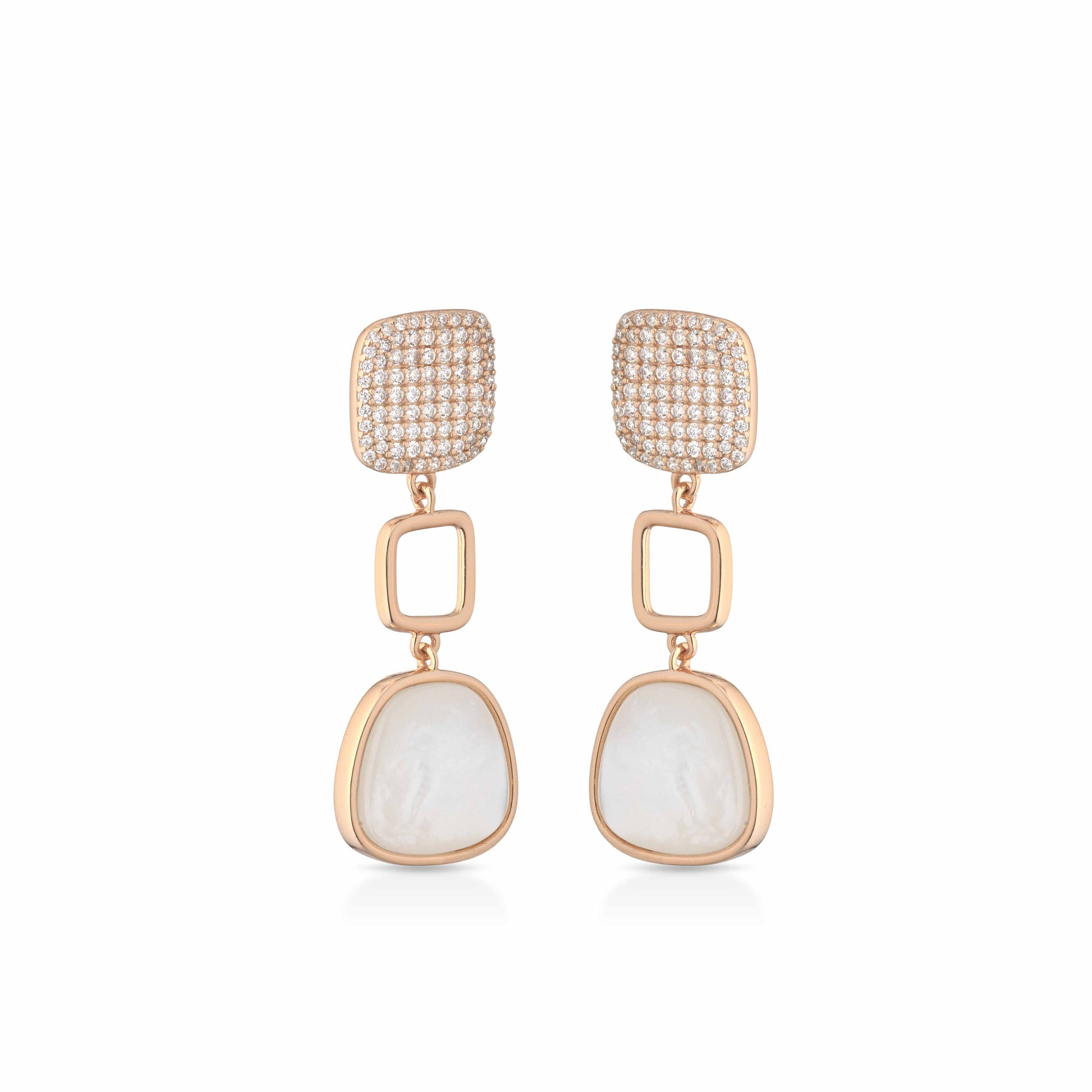 Sidney | Orecchini in argento e madreperla