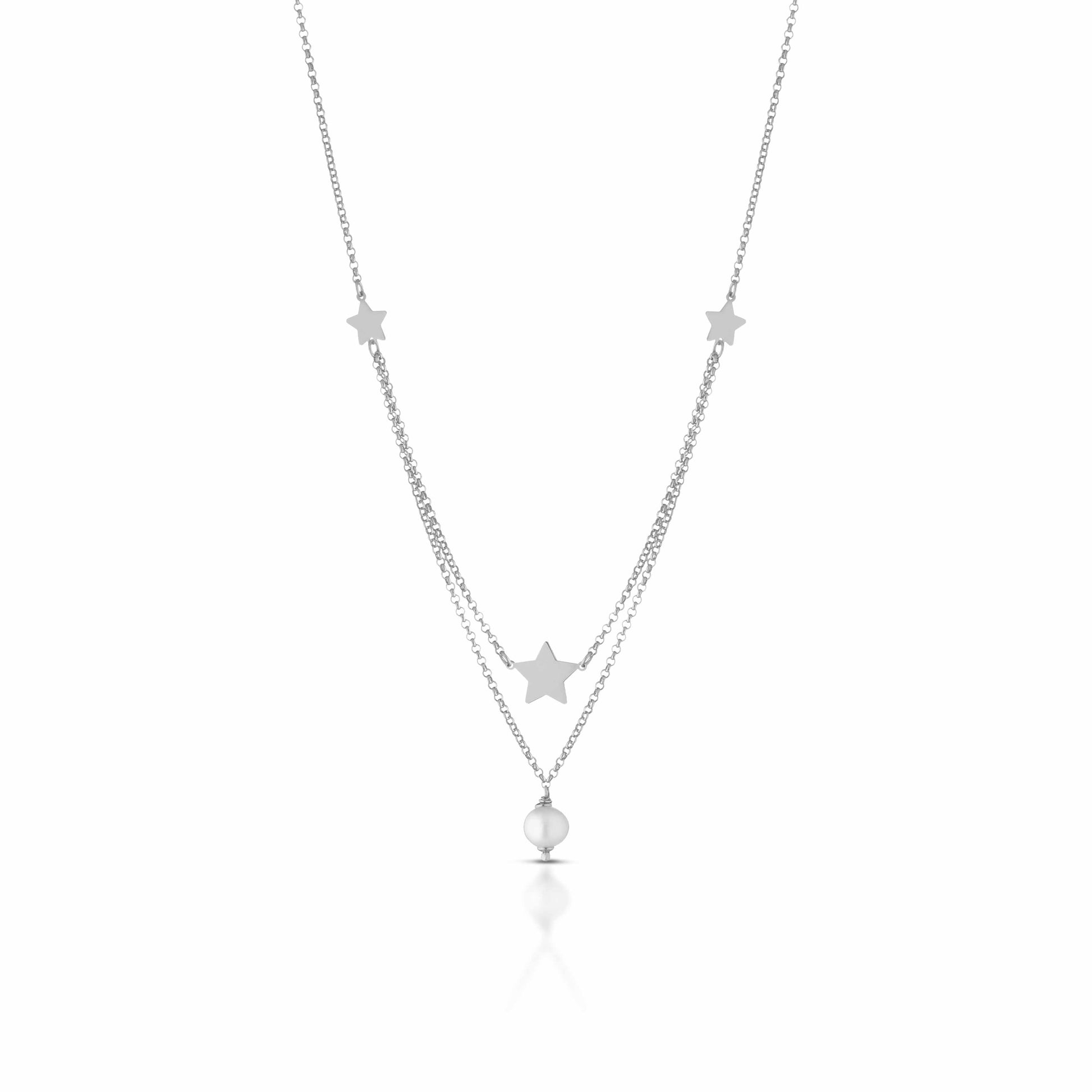 Etoile | Collana in argento e perle