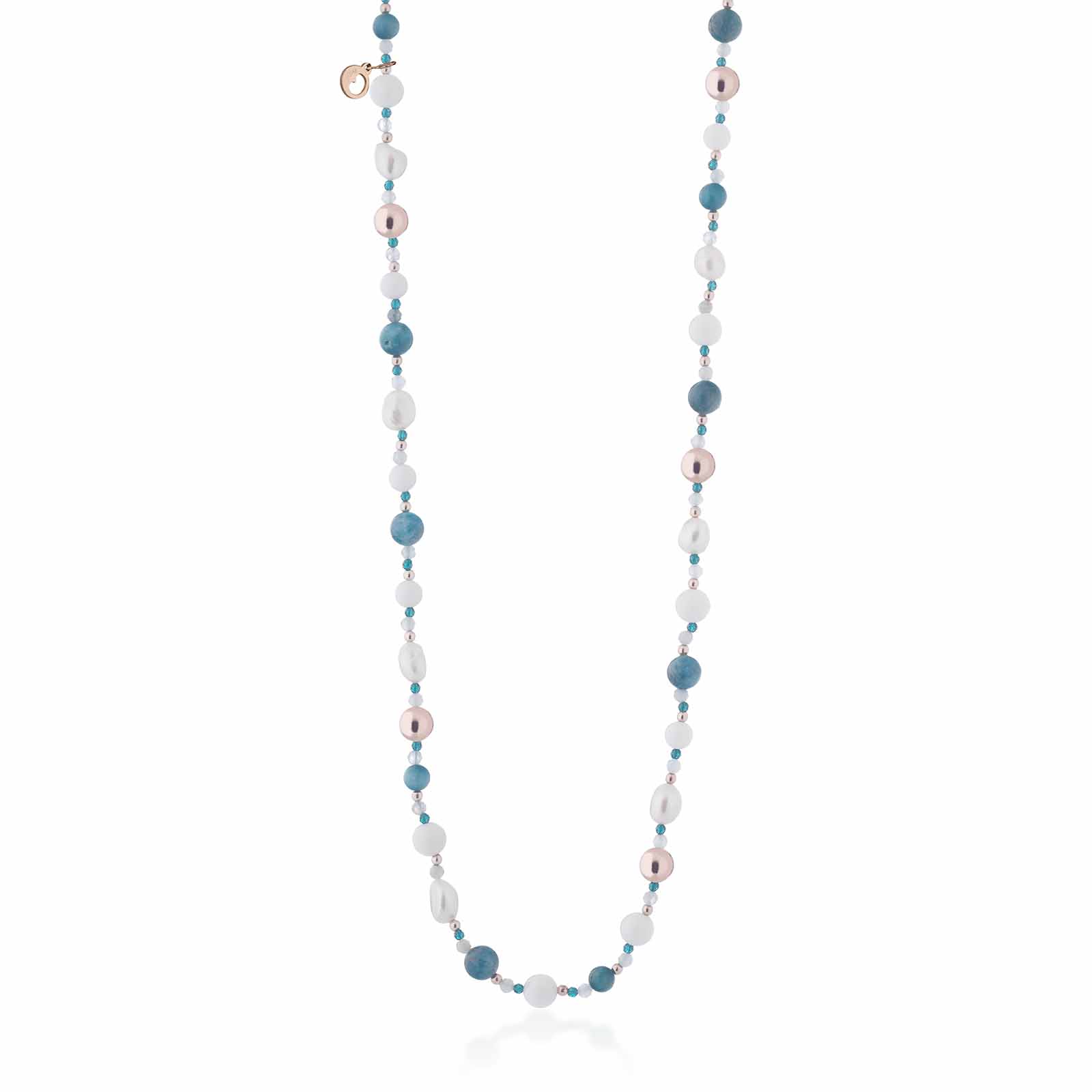 Nuova Blanche | Collana con perle, argento e pietre