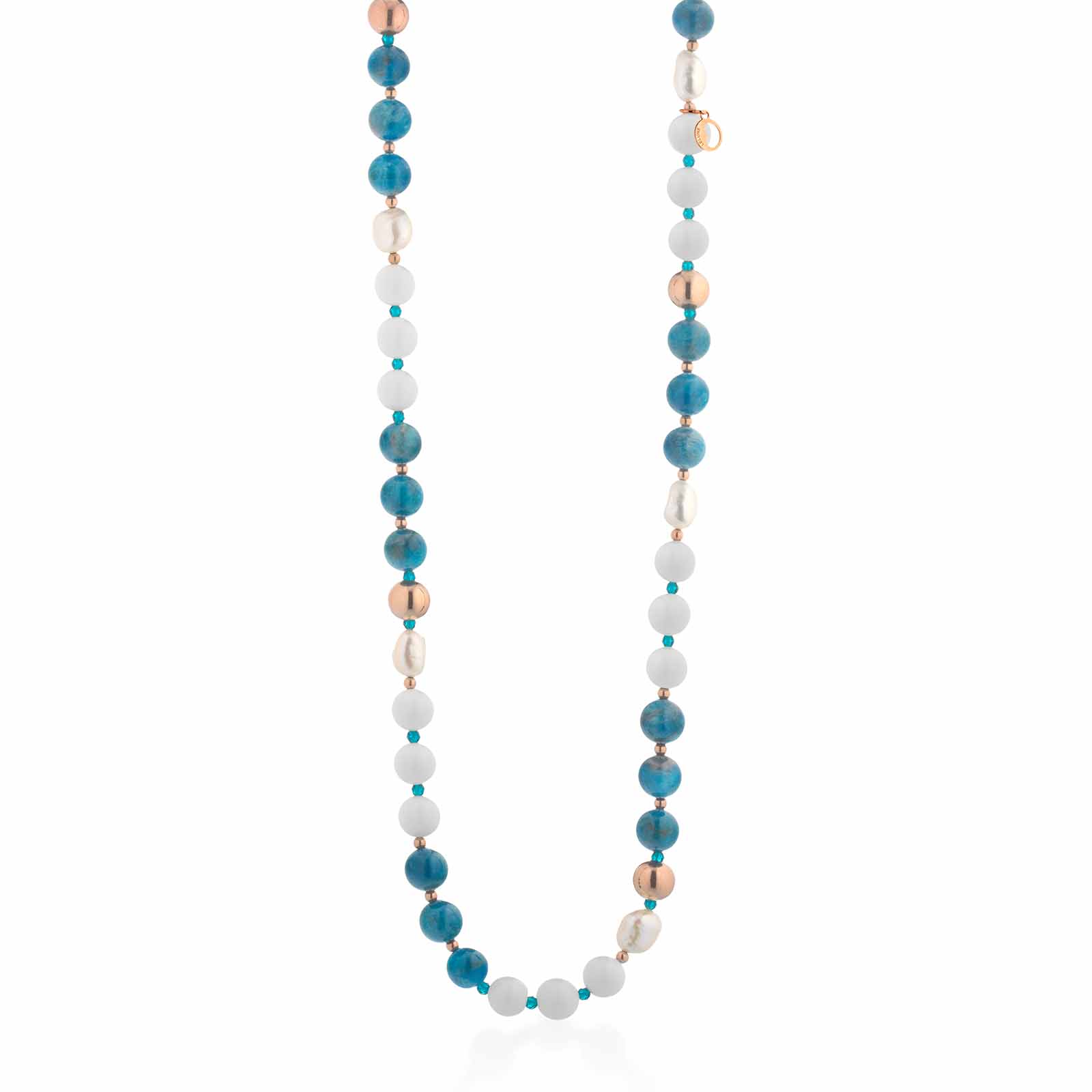 Vaiana | Collana con perle, turchese ed argento