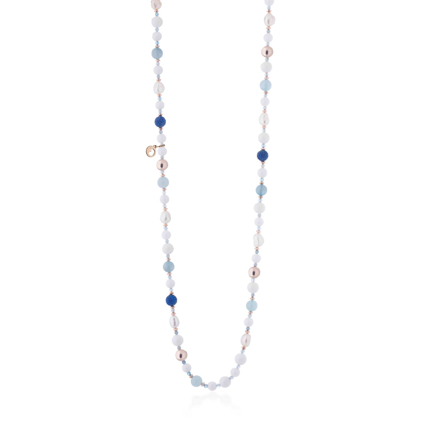 Nuova Blanche | Collana con perle, argento e pietre