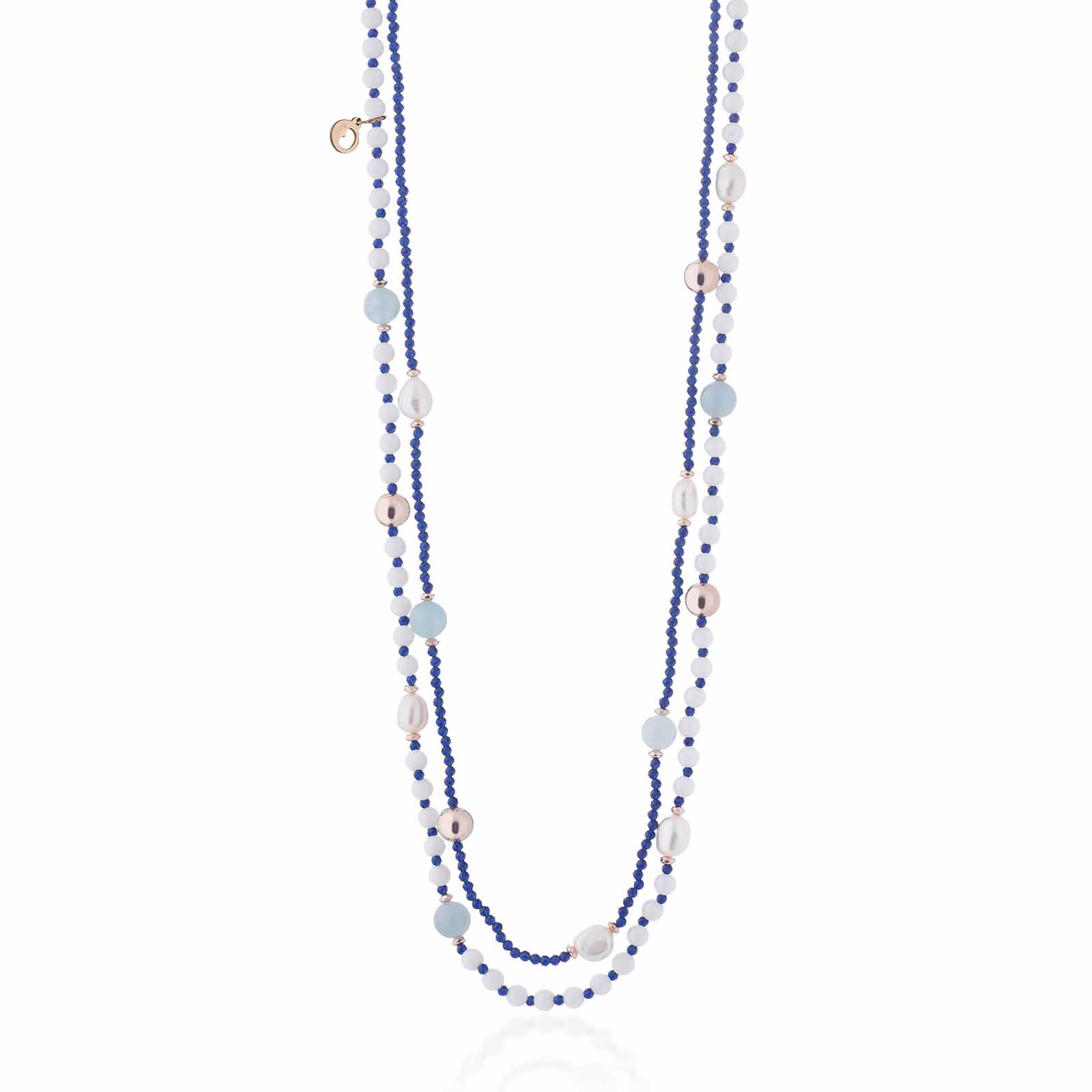 Nuova Blanche | Collana con perle, argento e pietre