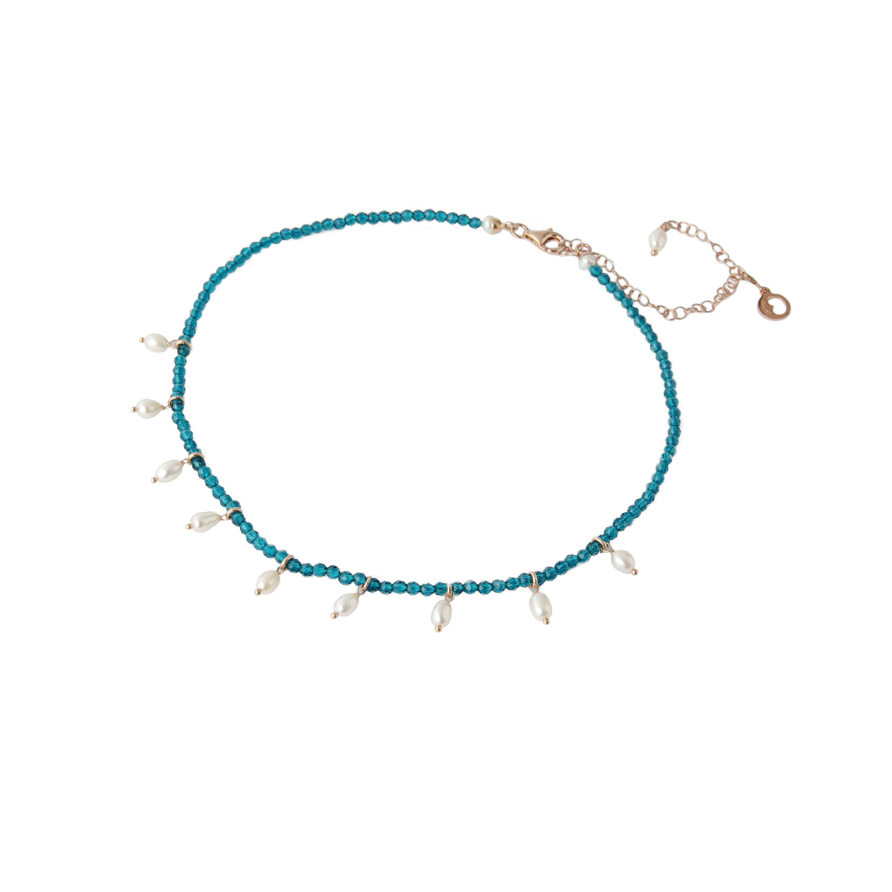 Young Summer | Collana con perle, argento e pietre colorate