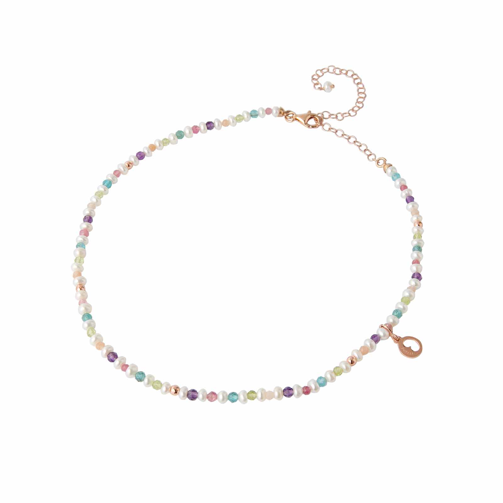 Young Summer | Collana con perle, argento e pietre naturali