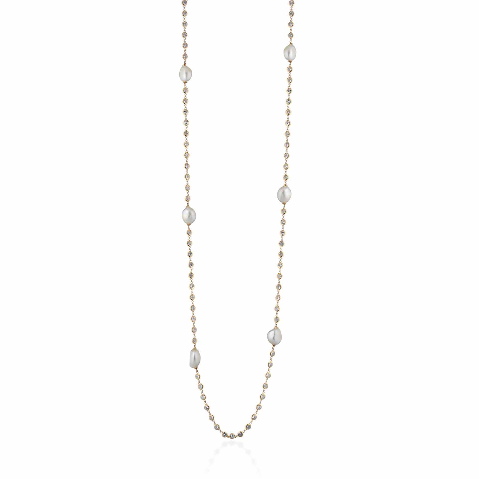 Cristelle | Collana in argento, con perle e zirconi