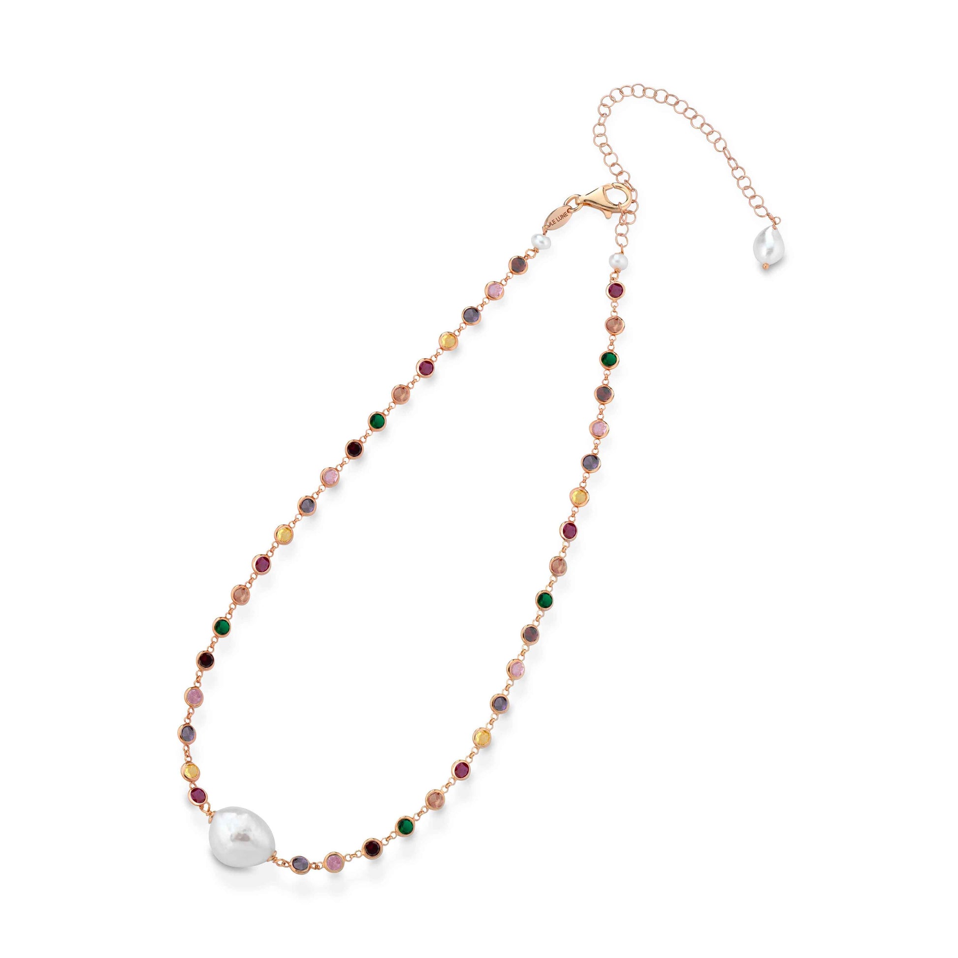 Cristelle | Collana in argento con perle e zirconi