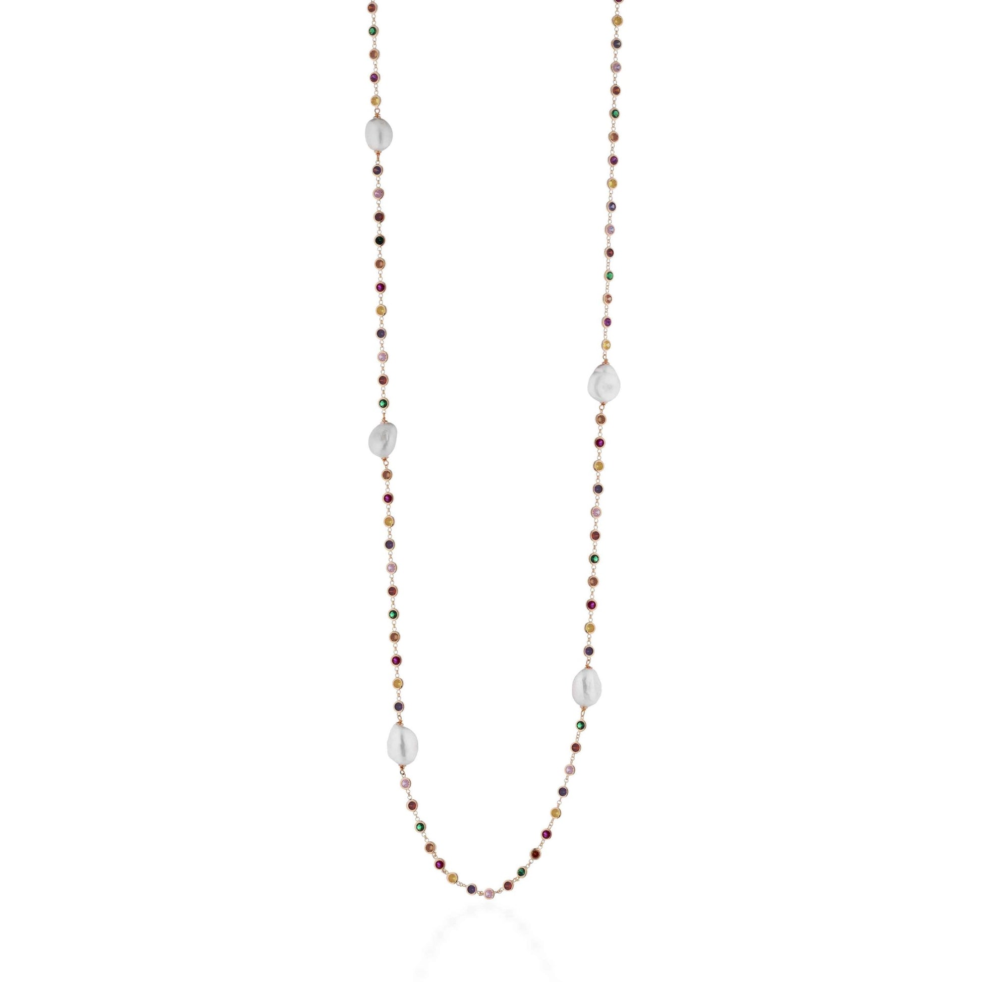 Cristelle | Collana in argento, con perle e zirconi