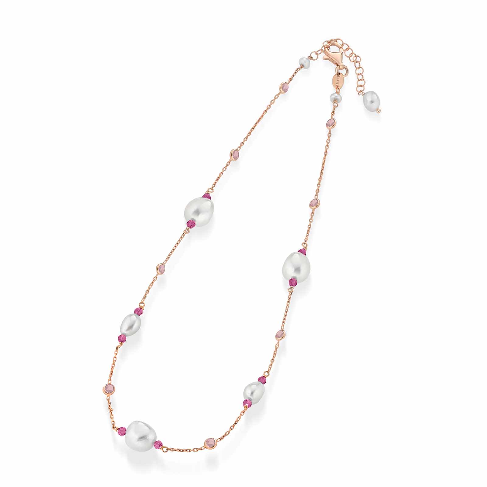 Cristelle Summer | Collana in argento, zirconi, spinello e perle