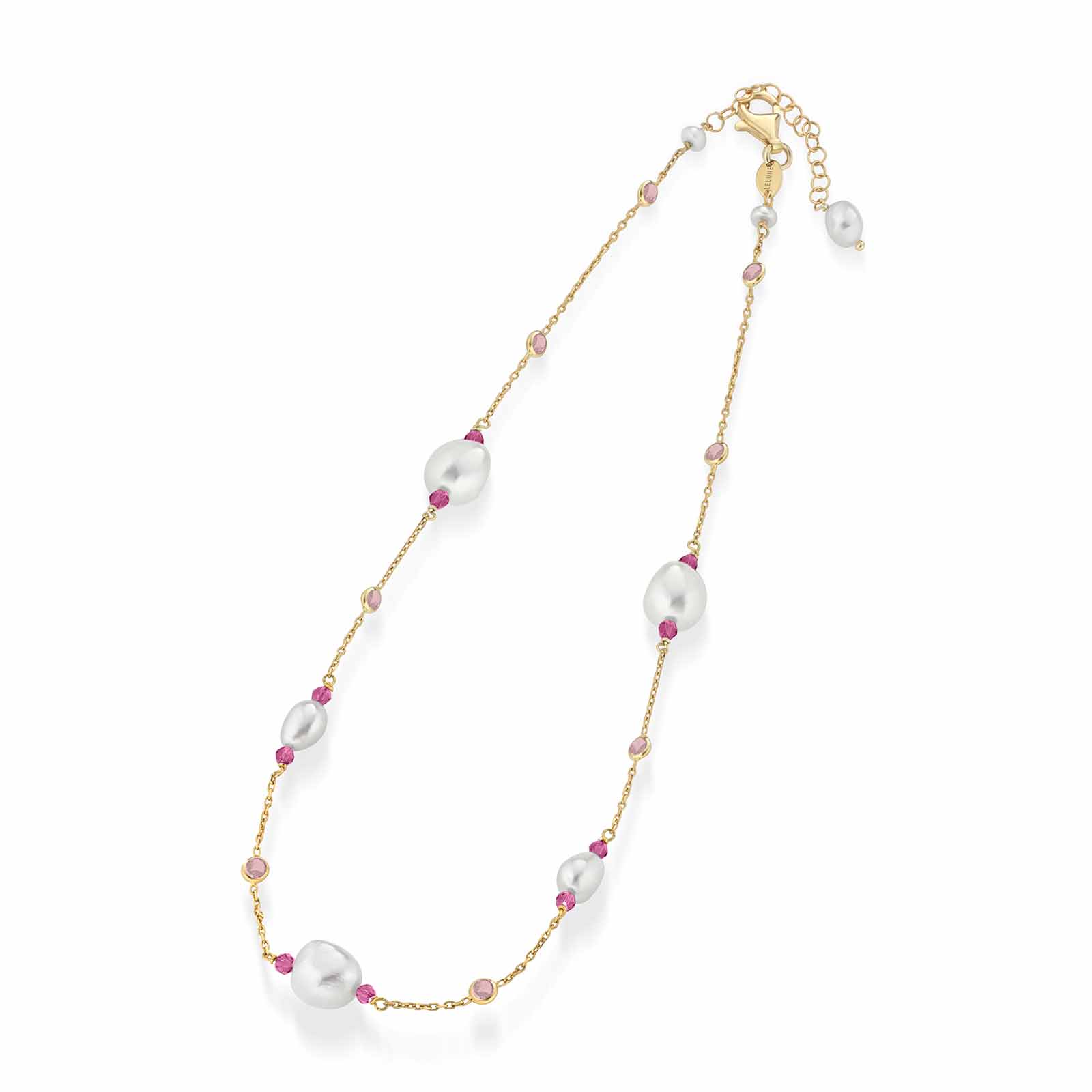 Cristelle Summer | Silver necklace with pearls and stones
