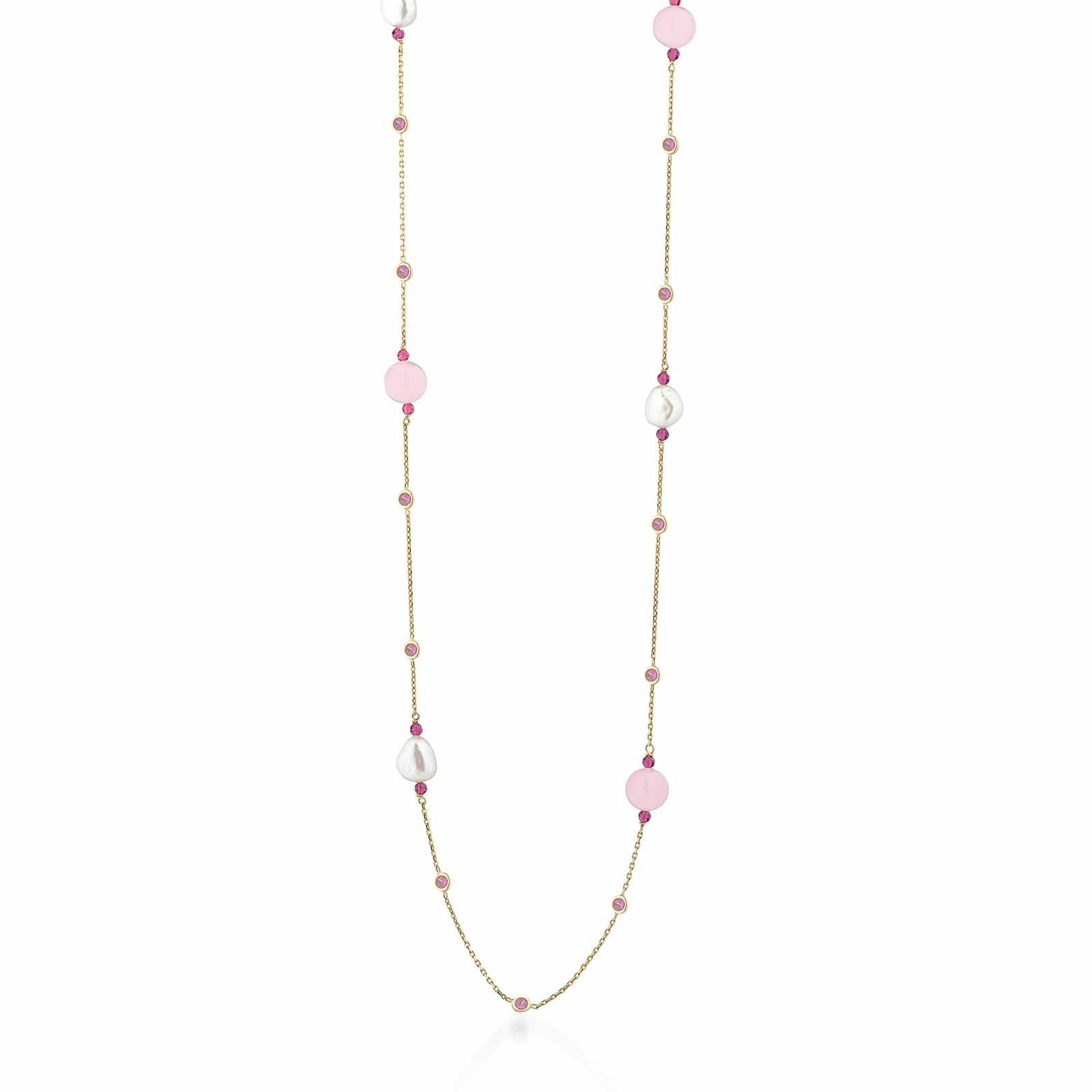 Cristelle Summer | Silver necklace with pearls and stones