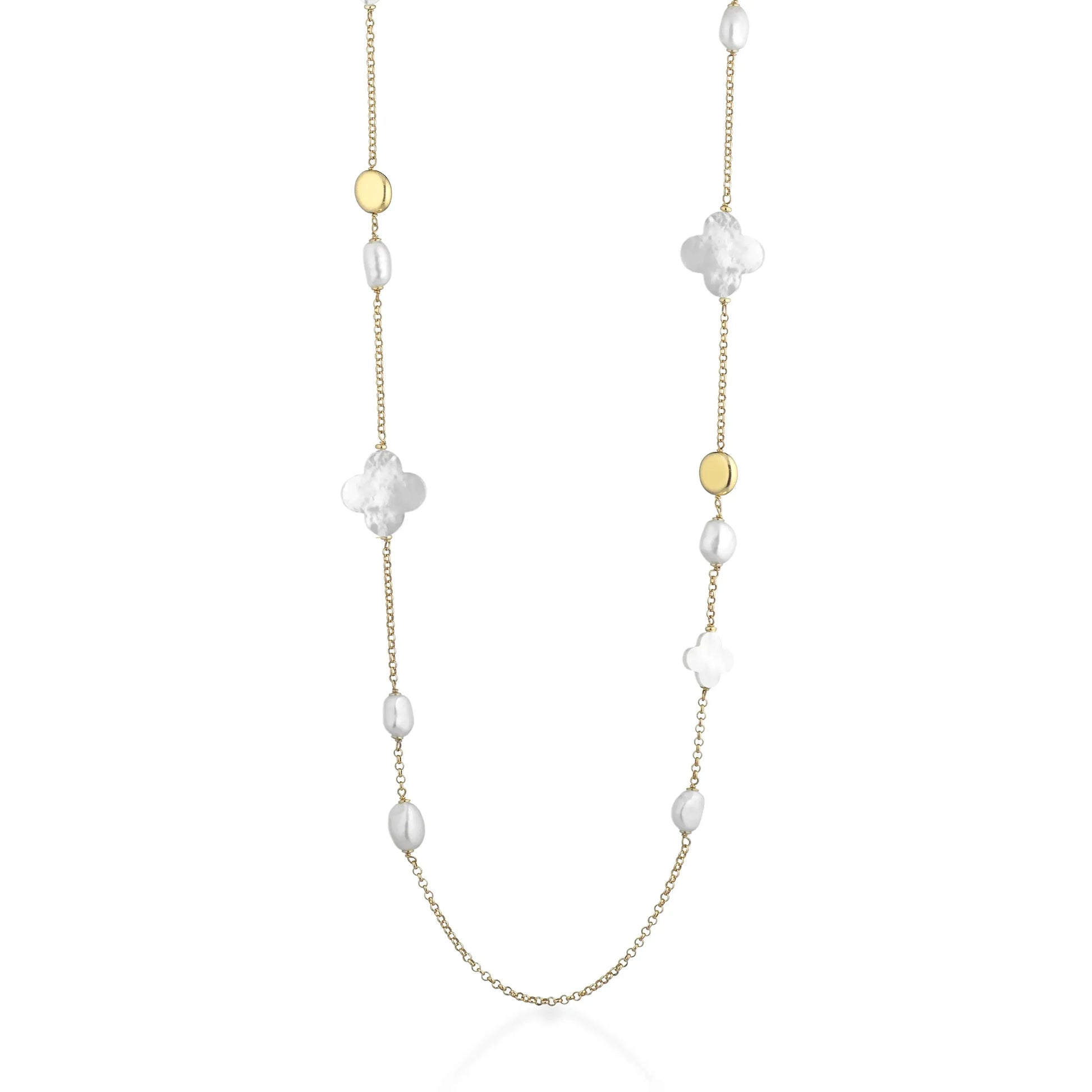 Sidney | necklace in silver, pearls and Australian mother of pearl