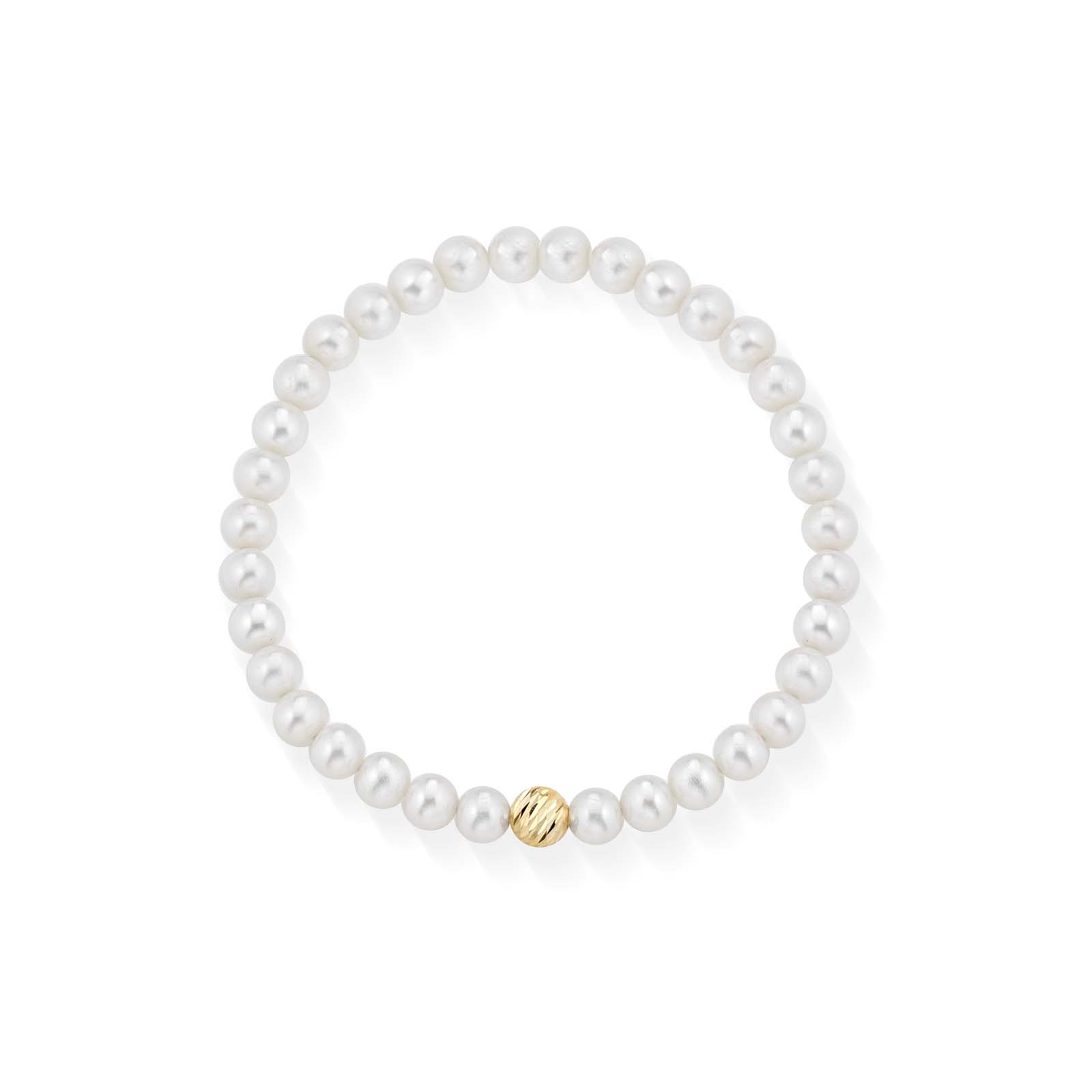 Starlight | Bracciale elastico in oro e perle