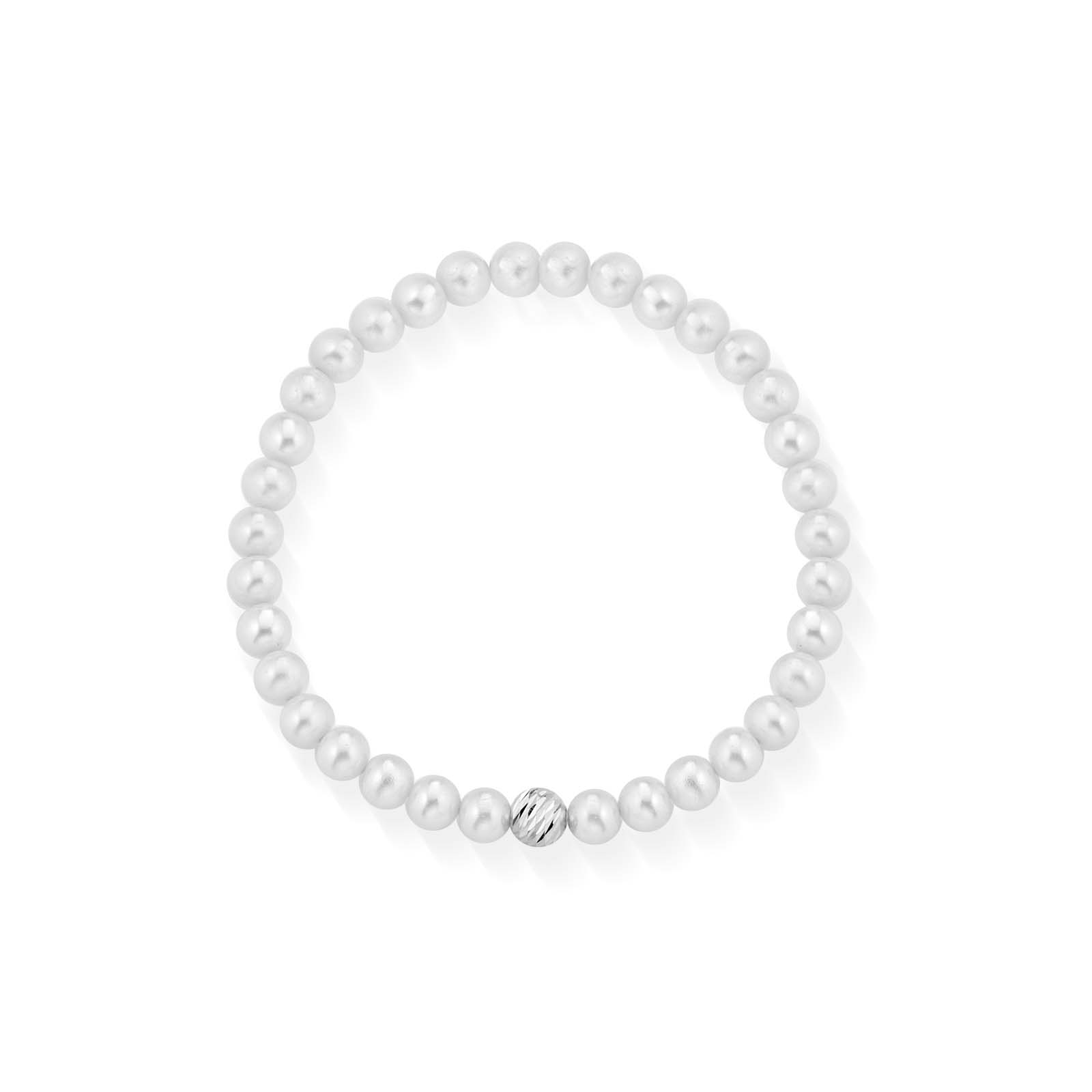 Starlight | Bracciale elastico in oro e perle