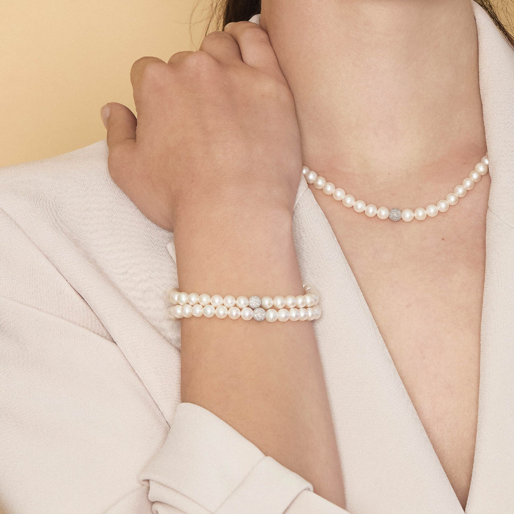 Lune Young | Bracciale in oro e perle