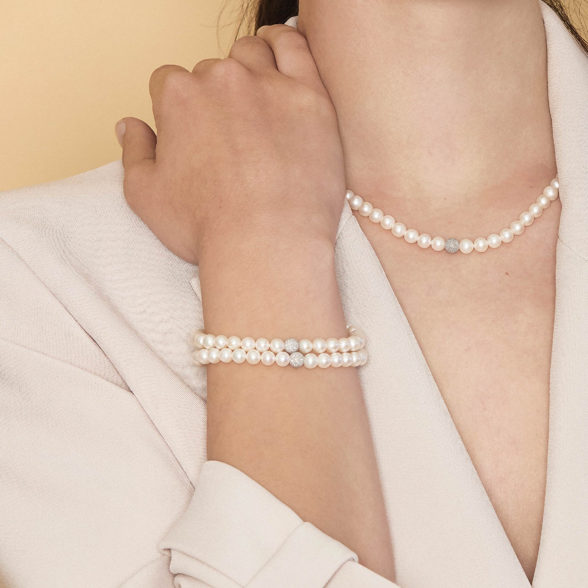 Lune Young | Bracciale in oro e perle