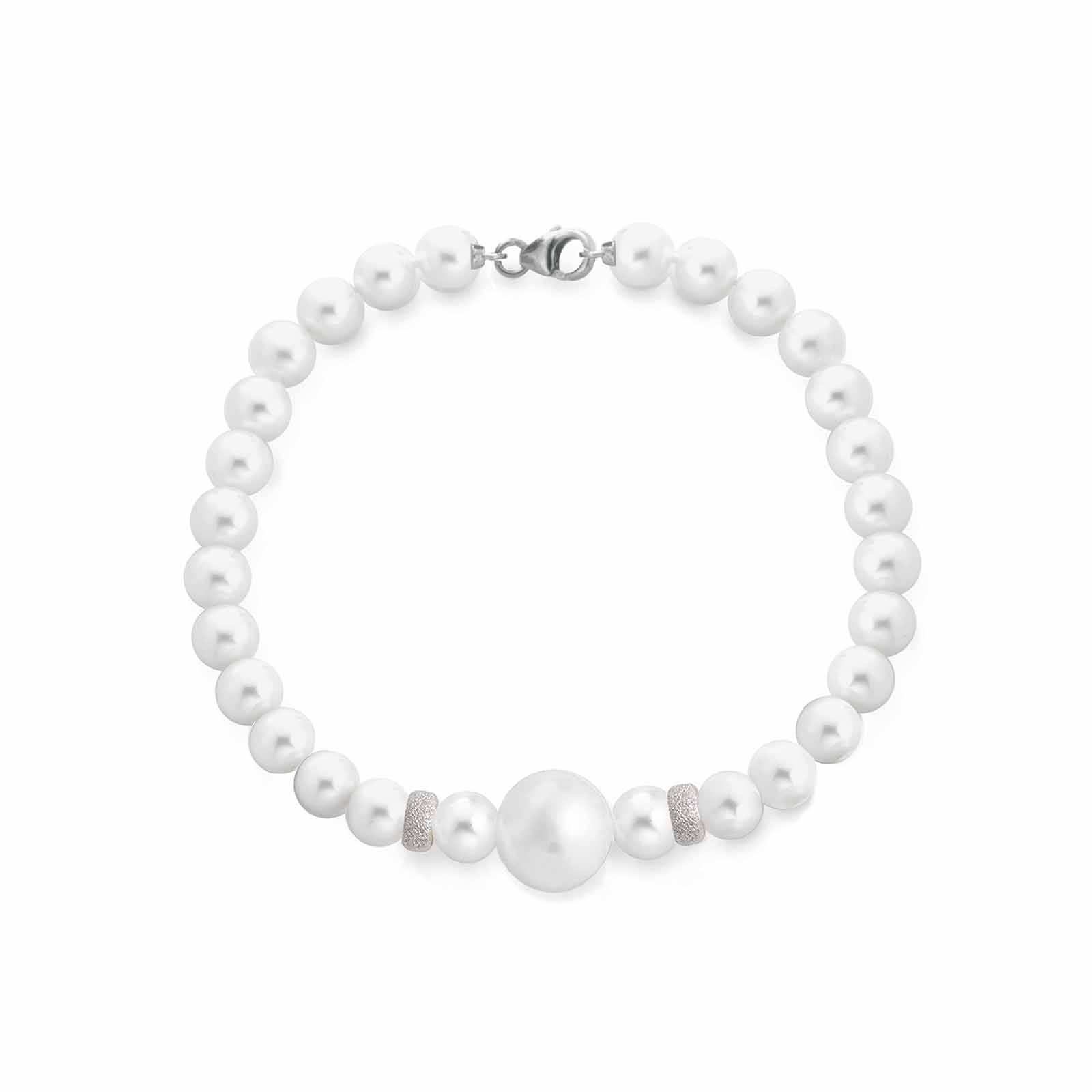 Principessa | Bracciale in oro bianco con perle