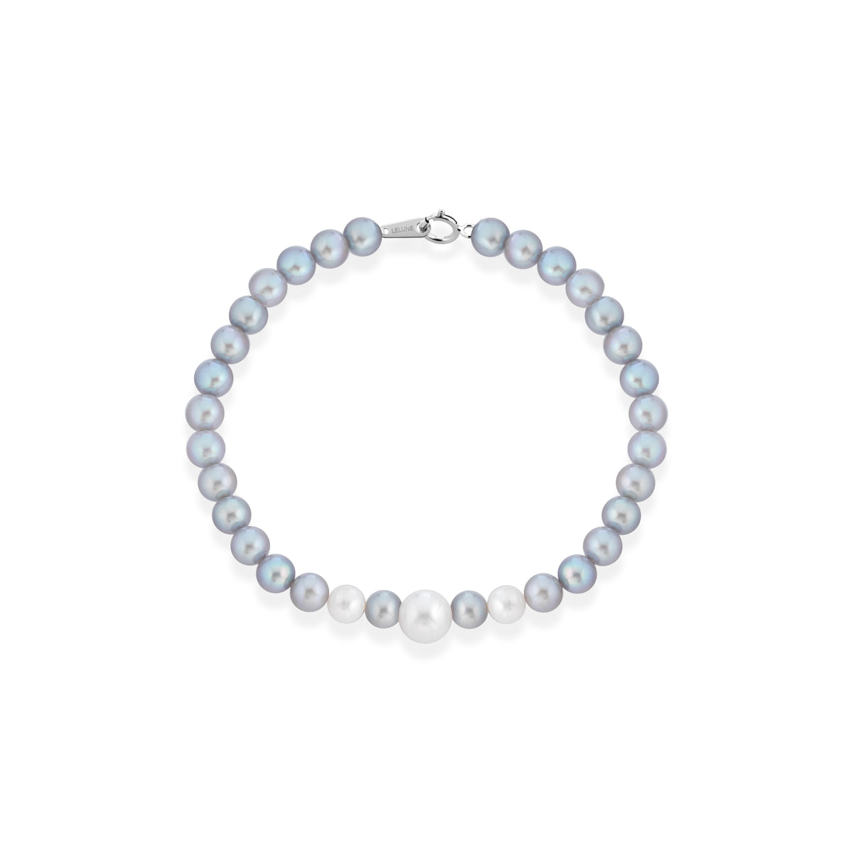 Principessa | Bracciale con perle grigie in oro