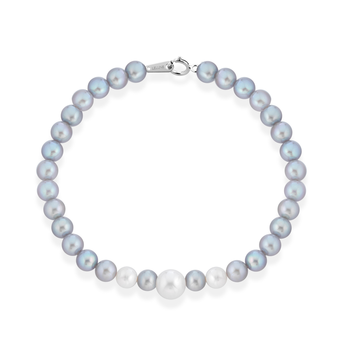 Principessa | Bracciale con perle grigie in oro