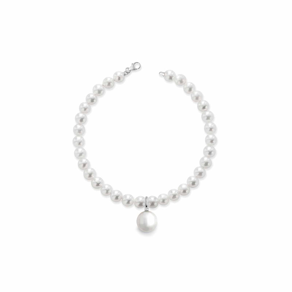 Tulipano | Bracciale con perle e diamante in oro