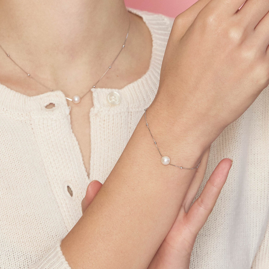Aurum | Bracciale in oro con perle