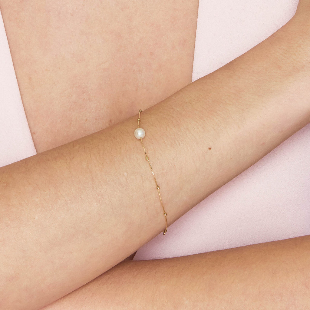 Aurum | Bracciale in oro con perle